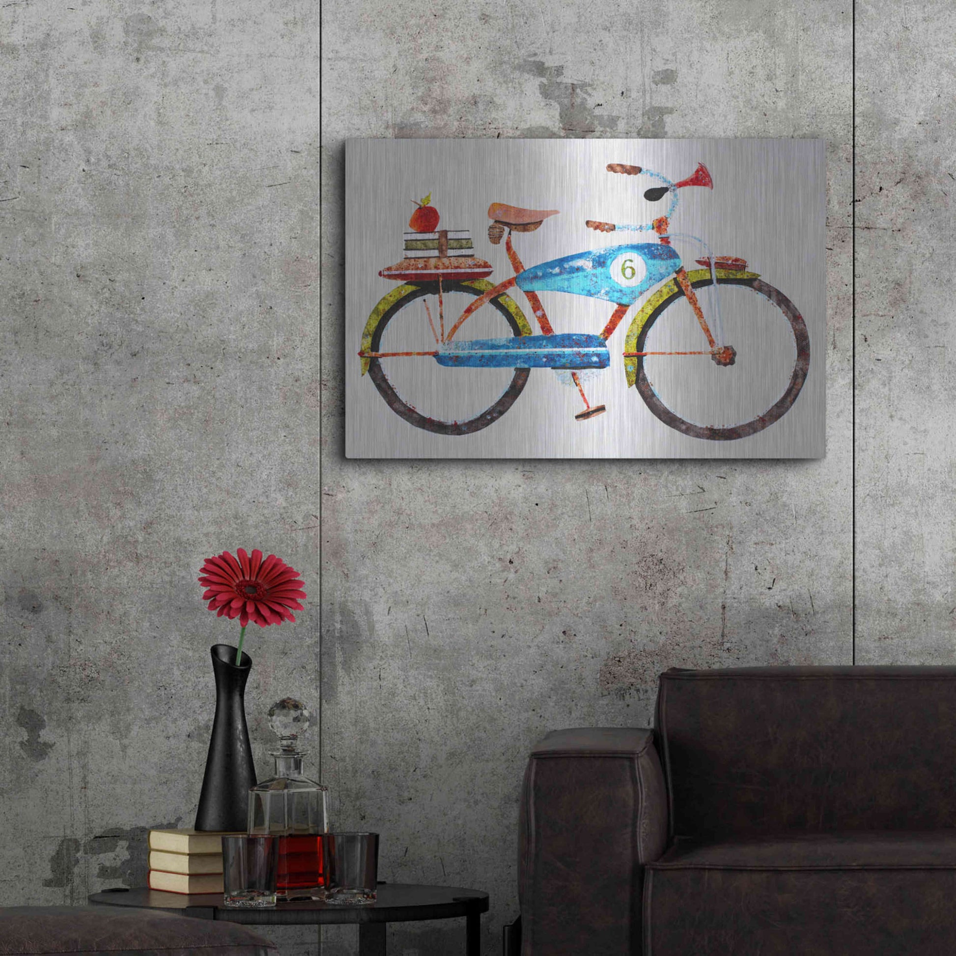 Luxe Metal Art 'Bike No. 6' by Anthony Grant, Metal Wall Art,36x24