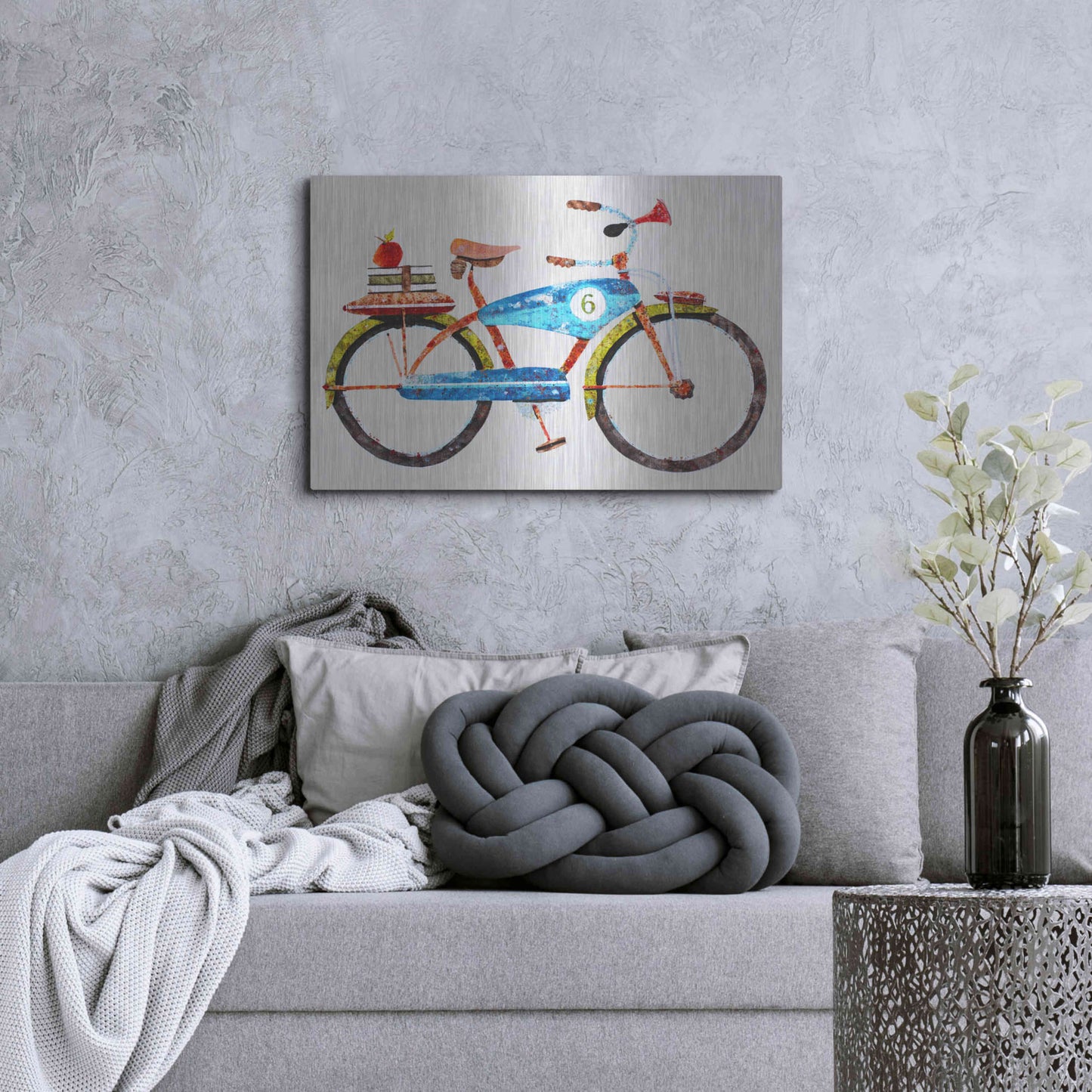 Luxe Metal Art 'Bike No. 6' by Anthony Grant, Metal Wall Art,36x24