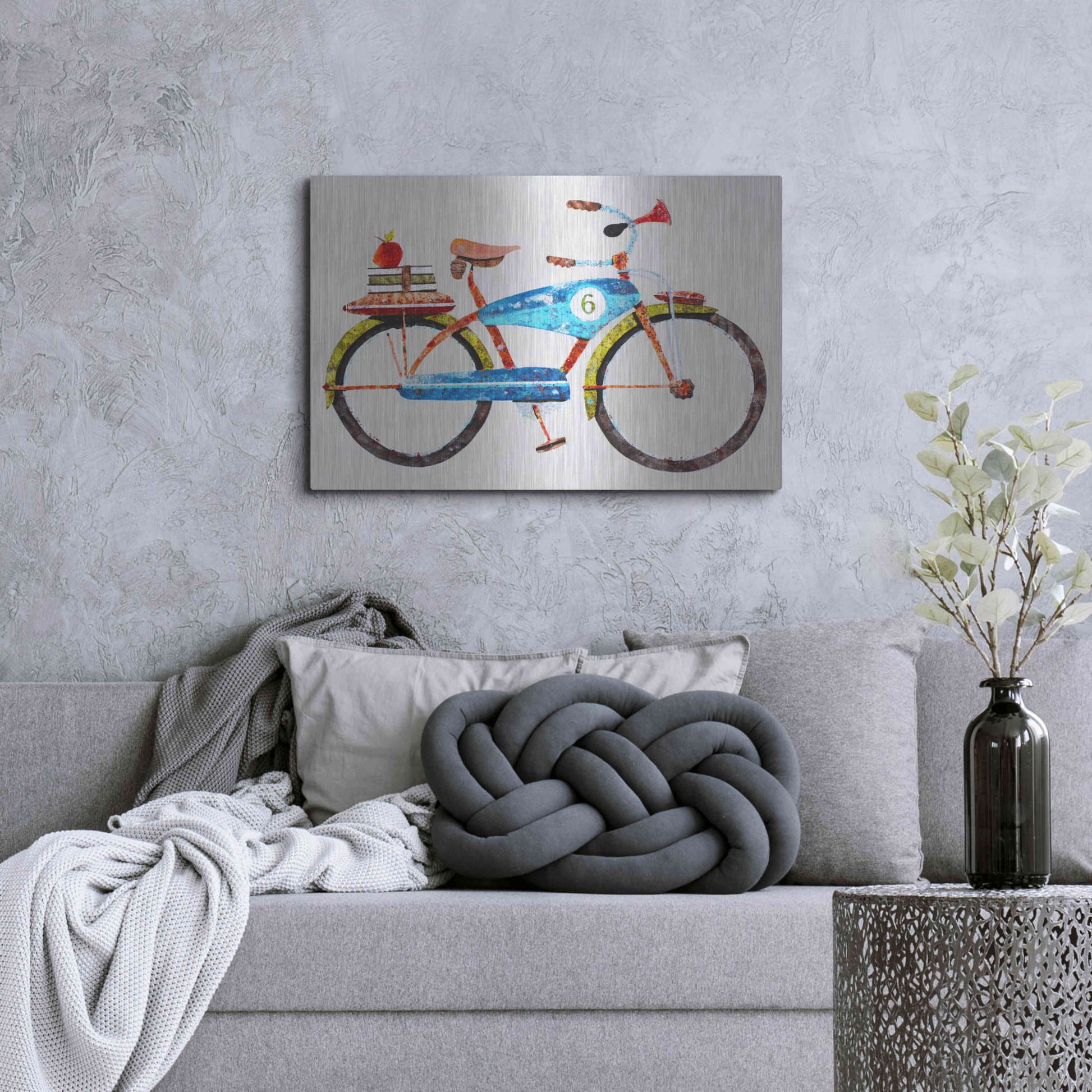 Luxe Metal Art 'Bike No. 6' by Anthony Grant, Metal Wall Art,36x24