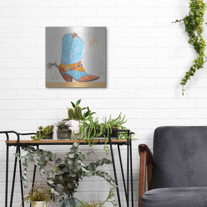 Luxe Metal Art 'Boy Boot' by Anthony Grant, Metal Wall Art,12x12