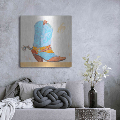 Luxe Metal Art 'Boy Boot' by Anthony Grant, Metal Wall Art,36x36