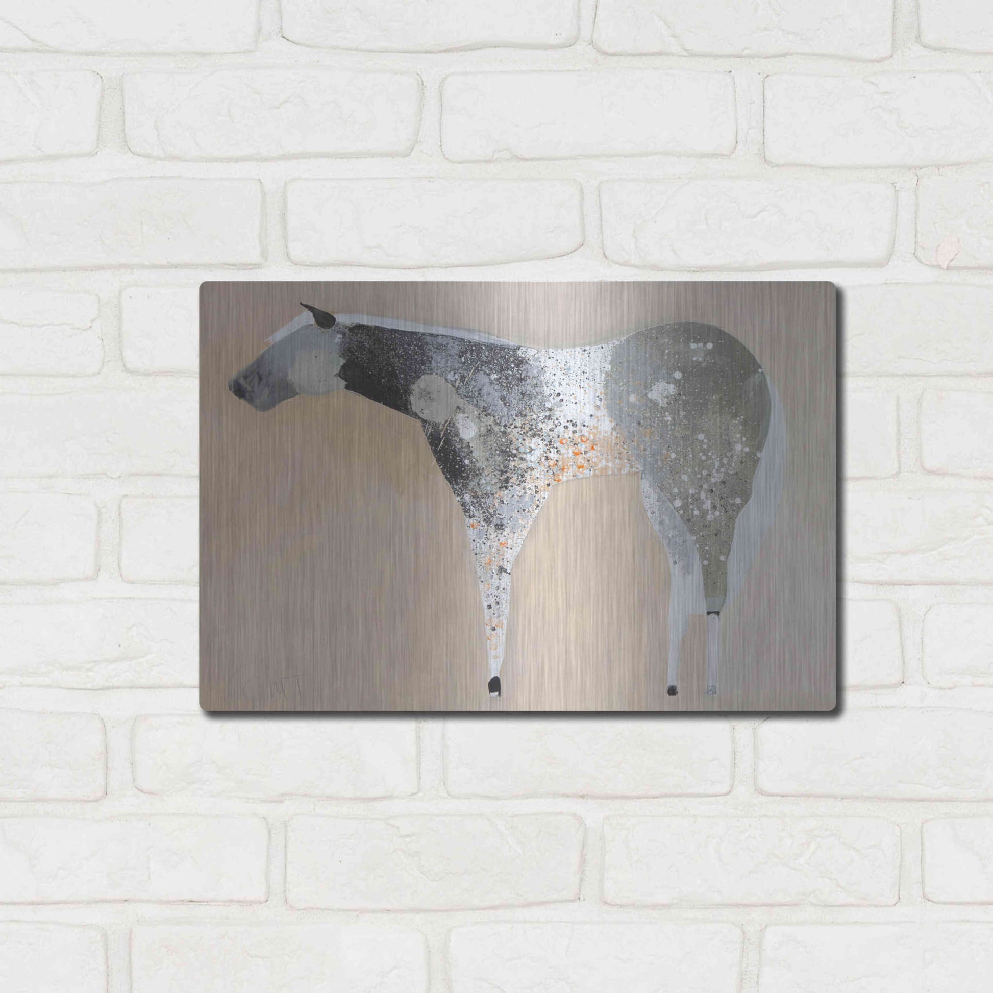 Luxe Metal Art 'Horse No. 25' by Anthony Grant, Metal Wall Art,16x12