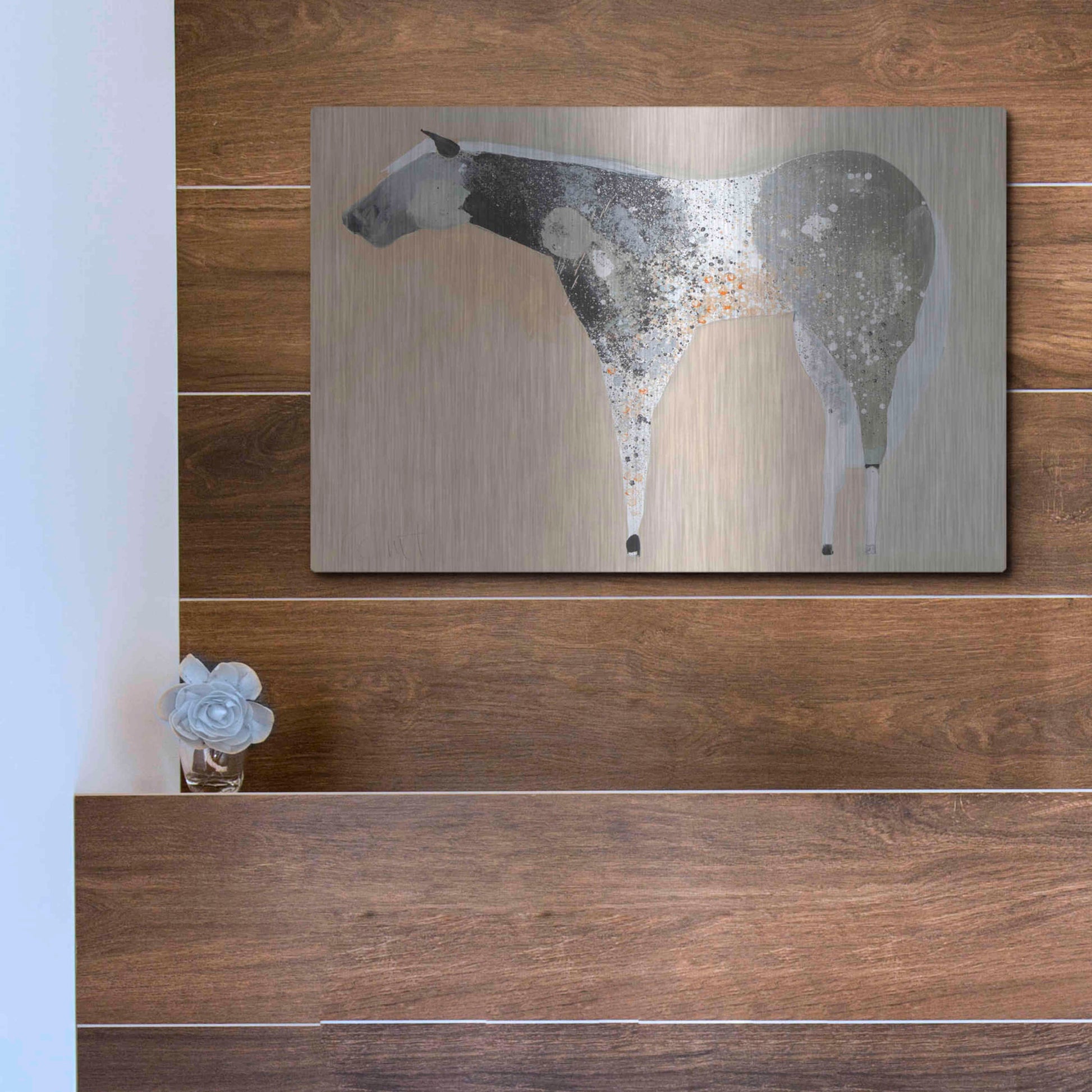 Luxe Metal Art 'Horse No. 25' by Anthony Grant, Metal Wall Art,16x12