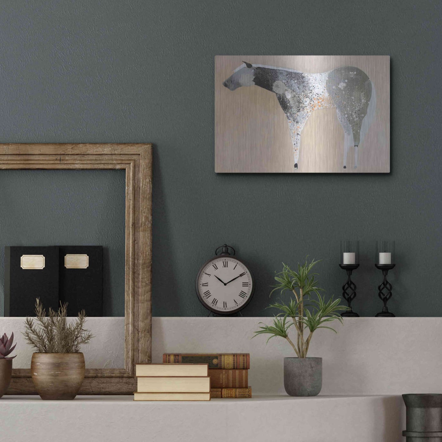 Luxe Metal Art 'Horse No. 25' by Anthony Grant, Metal Wall Art,16x12