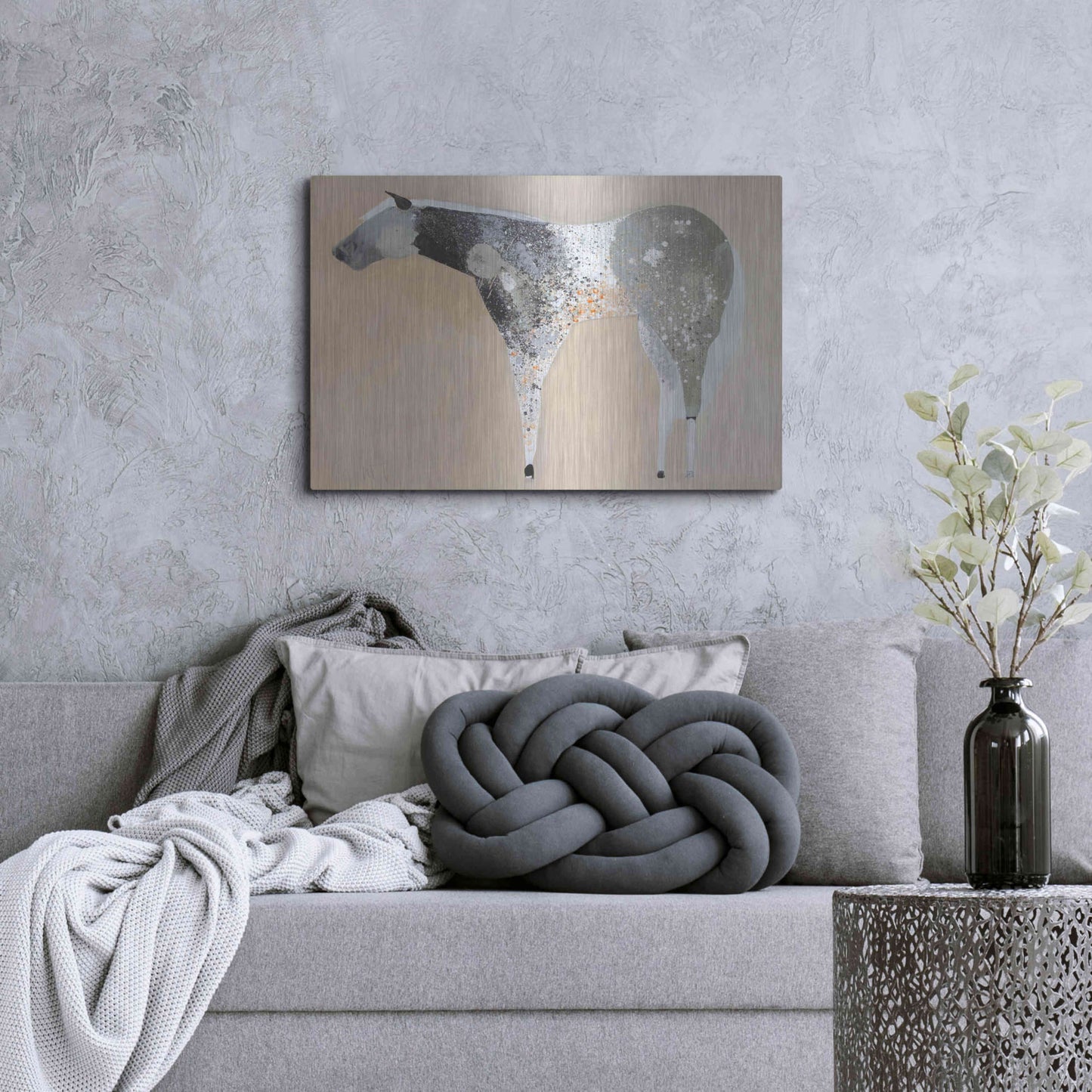 Luxe Metal Art 'Horse No. 25' by Anthony Grant, Metal Wall Art,36x24