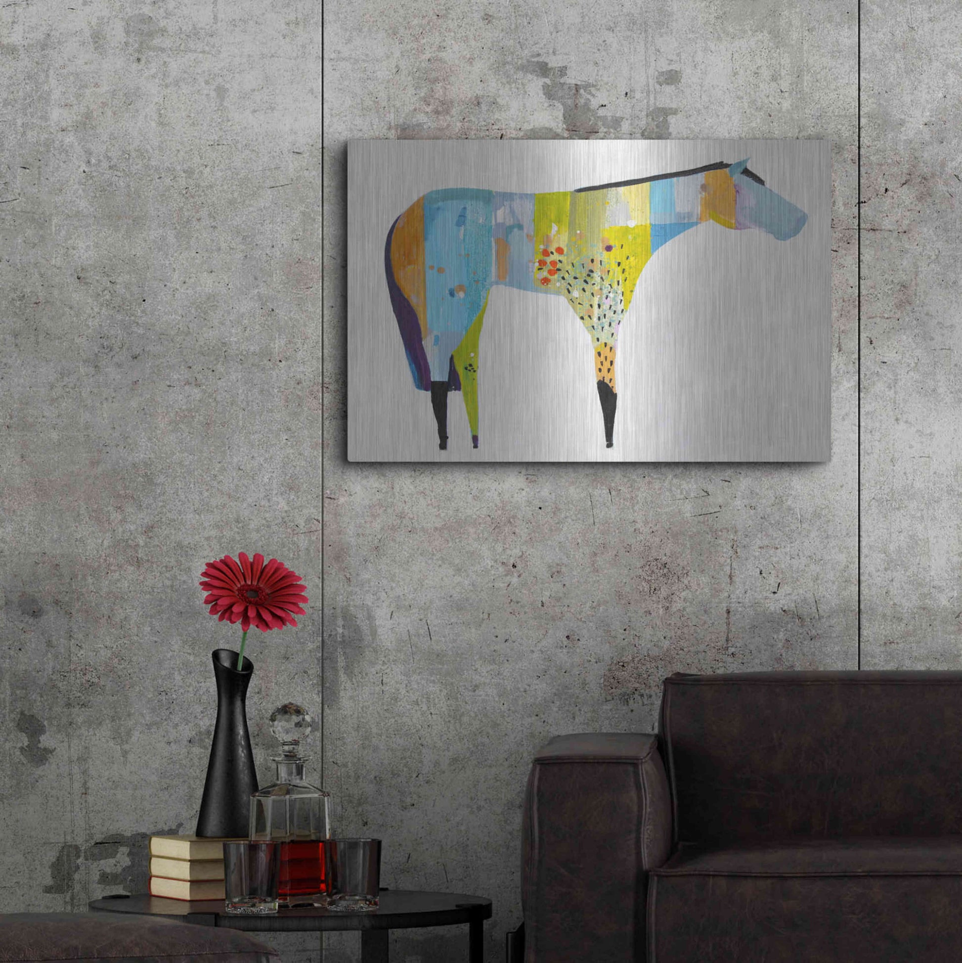 Luxe Metal Art 'Horse No. 27' by Anthony Grant, Metal Wall Art,36x24