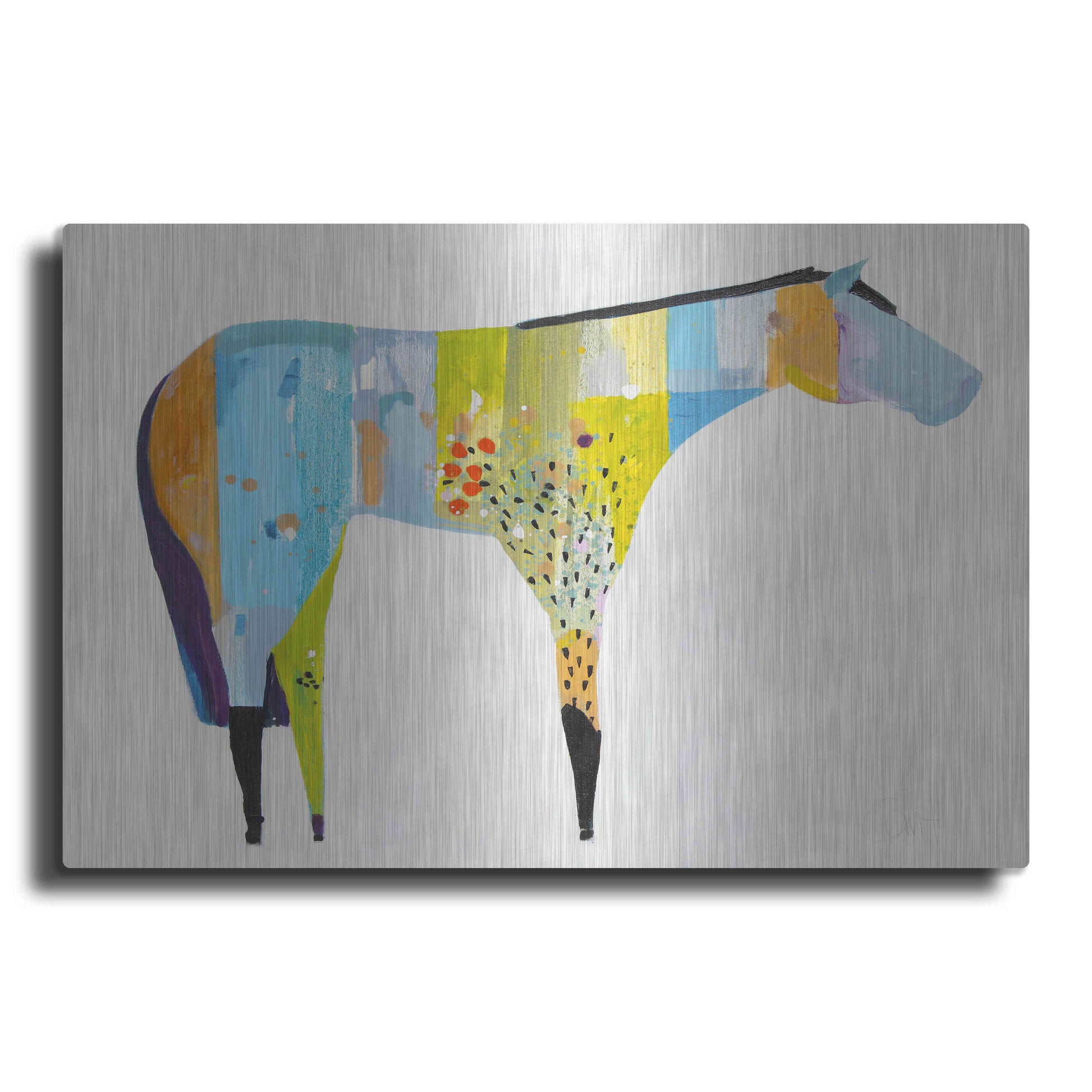 Luxe Metal Art 'Horse No. 27' by Anthony Grant, Metal Wall Art