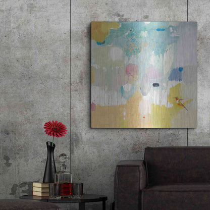 Luxe Metal Art 'Hummingbird at Home 2' by Anthony Grant, Metal Wall Art,36x36