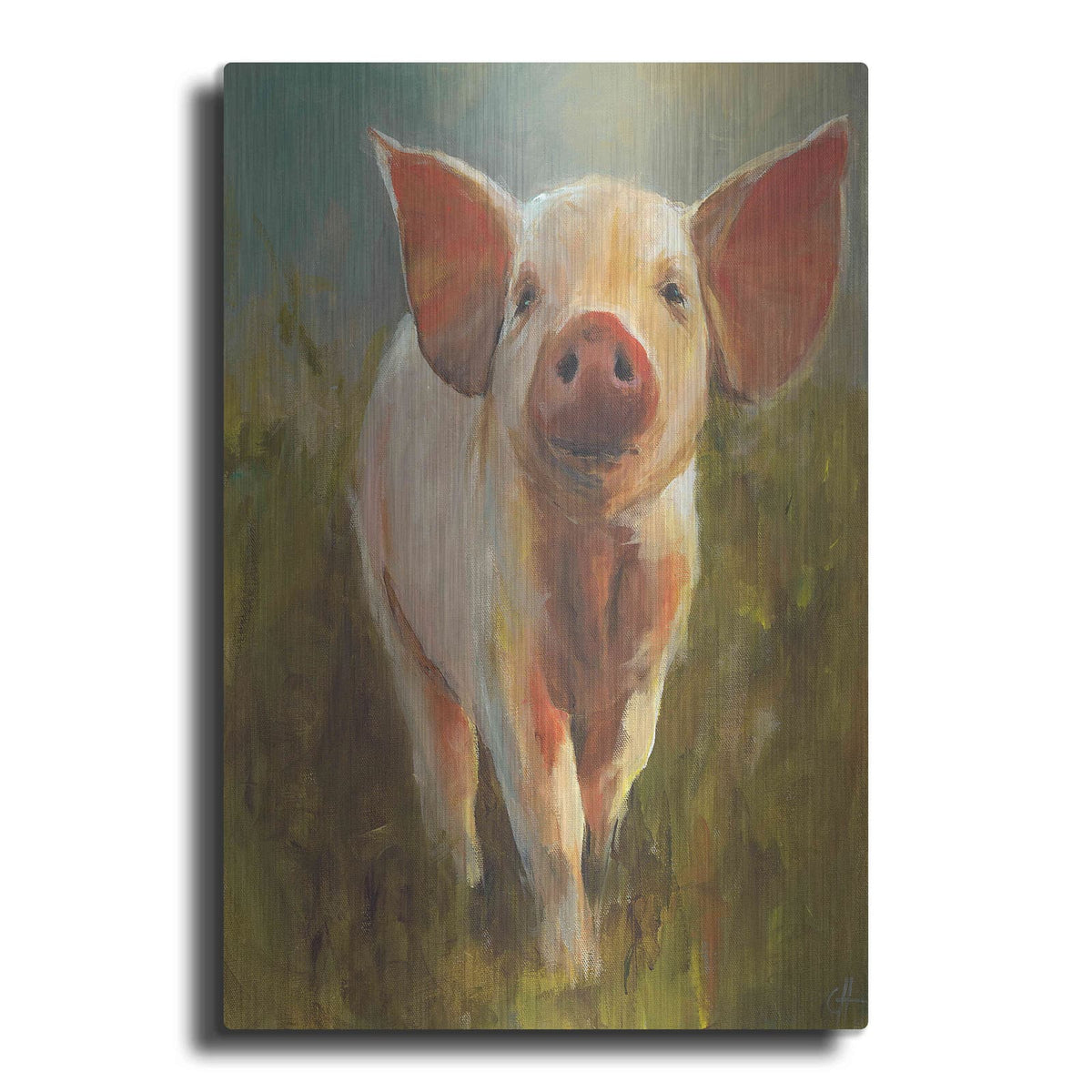 'Morning Pig' by Carl J Humphry – Metal Wall Art