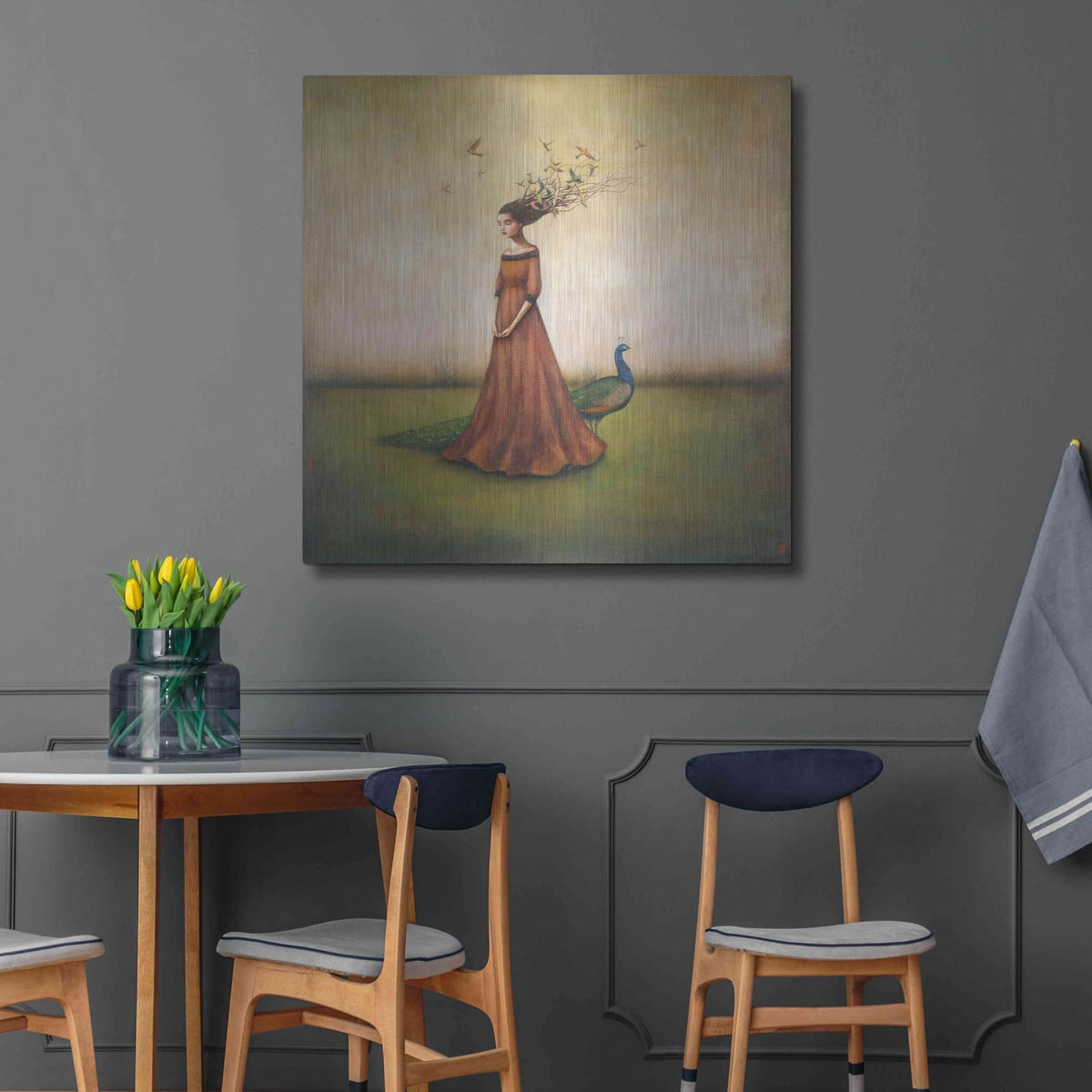 'Empty Nest Invocation' by Duy Huynh – Metal Wall Art, 36x36 room view