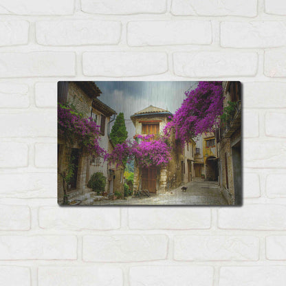 Luxe Metal Art 'Bougainvillea' Metal Wall Art,16x12