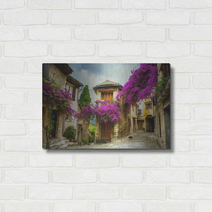 Luxe Metal Art 'Bougainvillea' Metal Wall Art,24x16