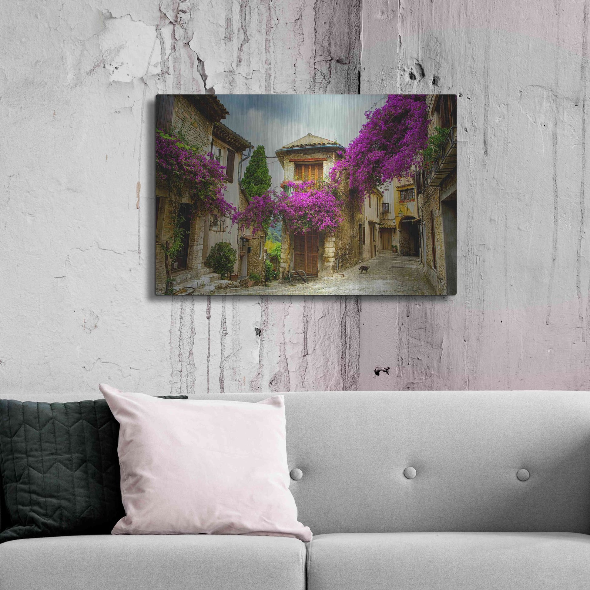 Luxe Metal Art 'Bougainvillea' Metal Wall Art,36x24