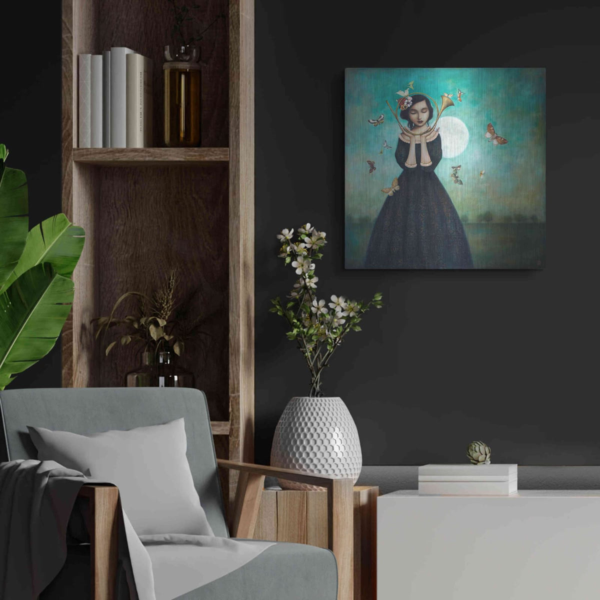'Evening Echoes' by Duy Huynh – Metal Wall Art, 24x24 room view