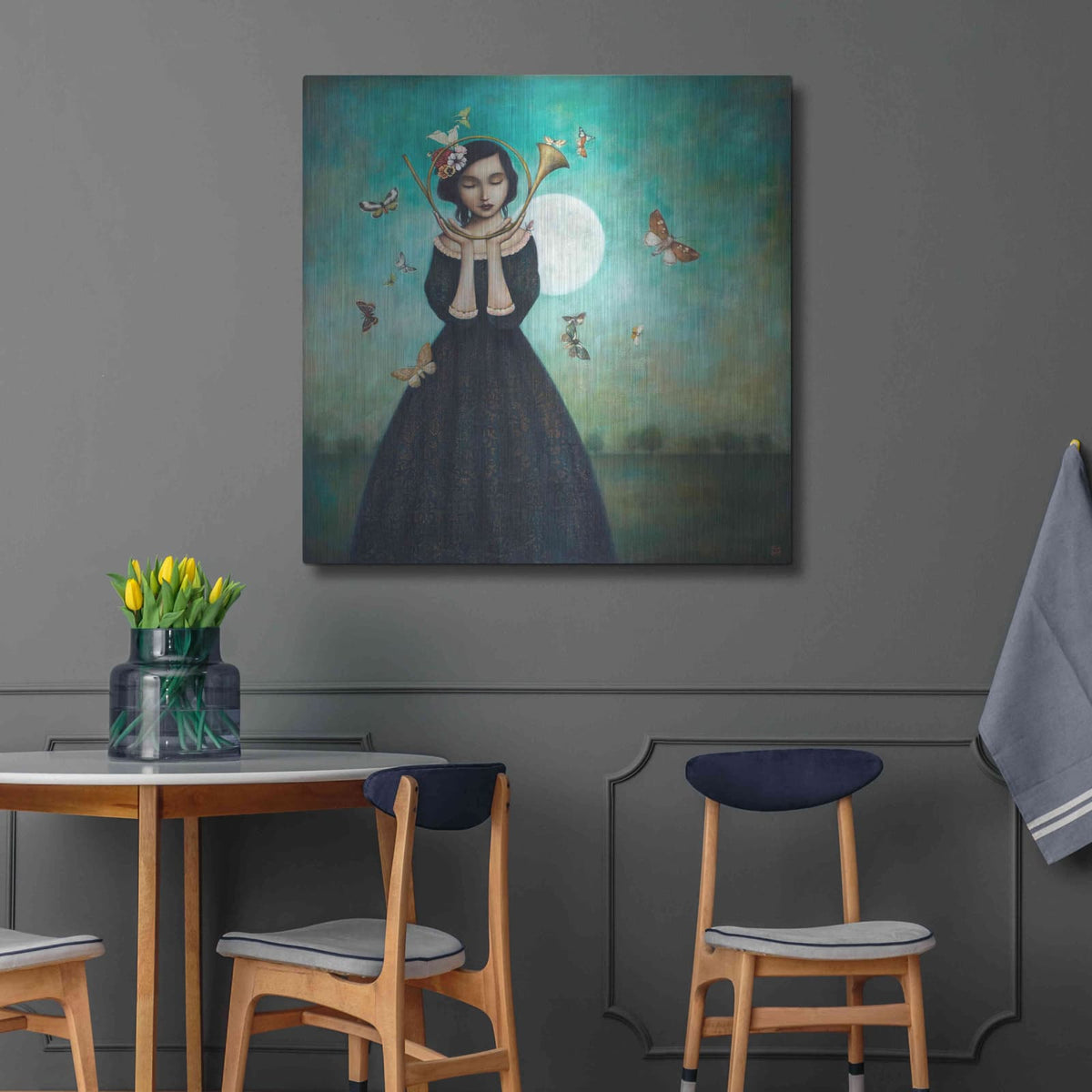 'Evening Echoes' by Duy Huynh – Metal Wall Art, 36x36 room view
