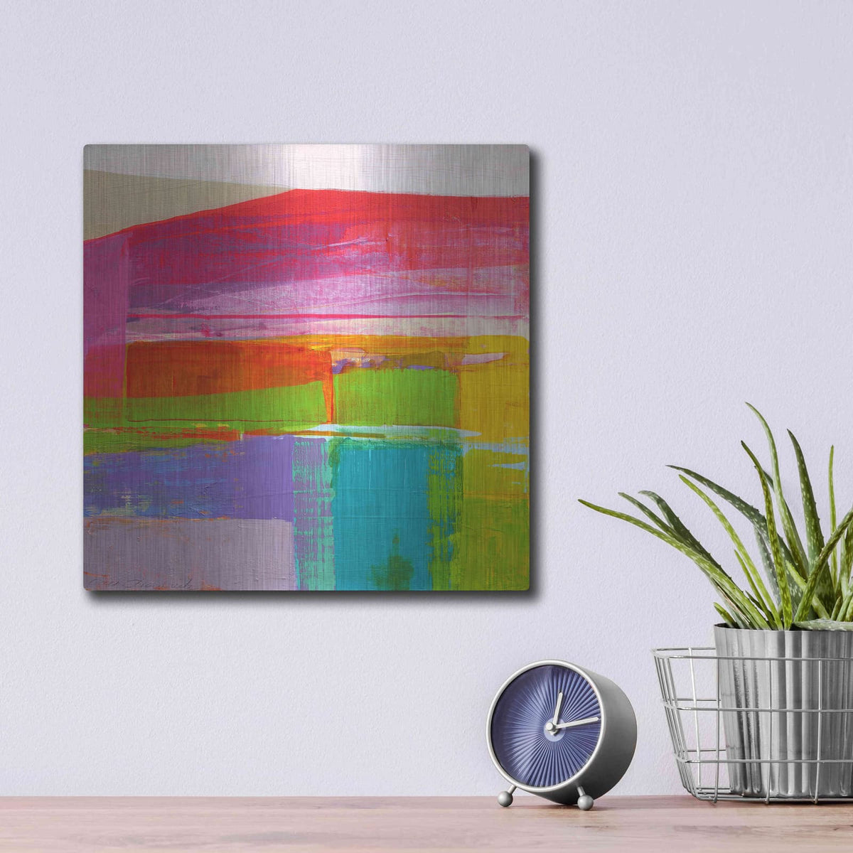 'Landscape Design No. 3' by Cathe Hendrick – Metal Wall Art, 12x12 room view