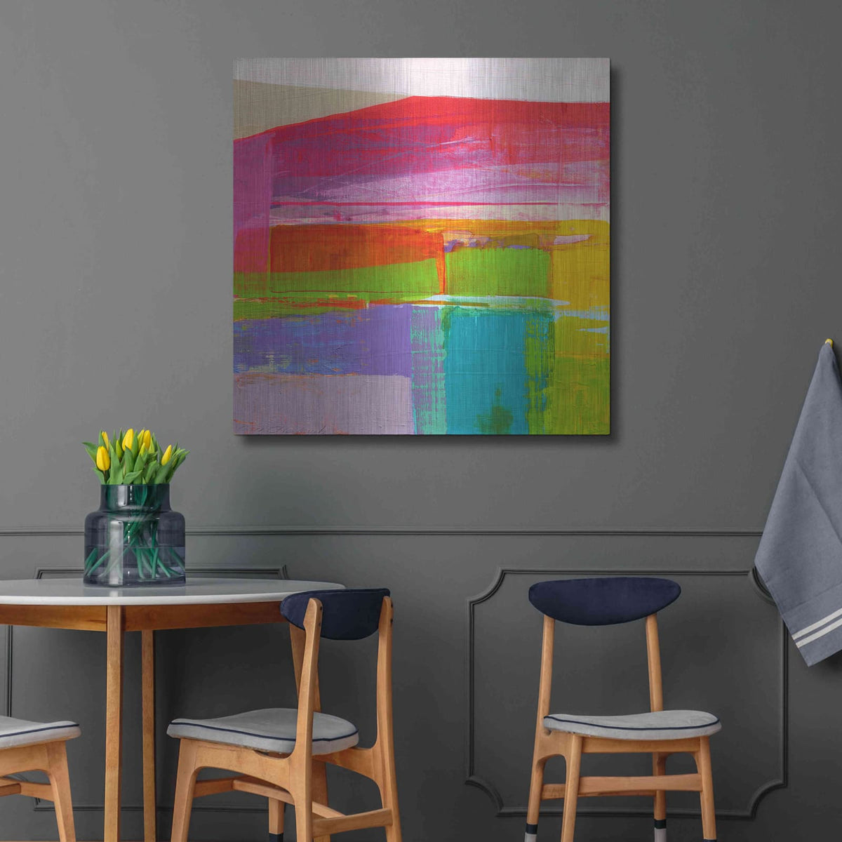 'Landscape Design No. 3' by Cathe Hendrick – Metal Wall Art, 36x36 room view