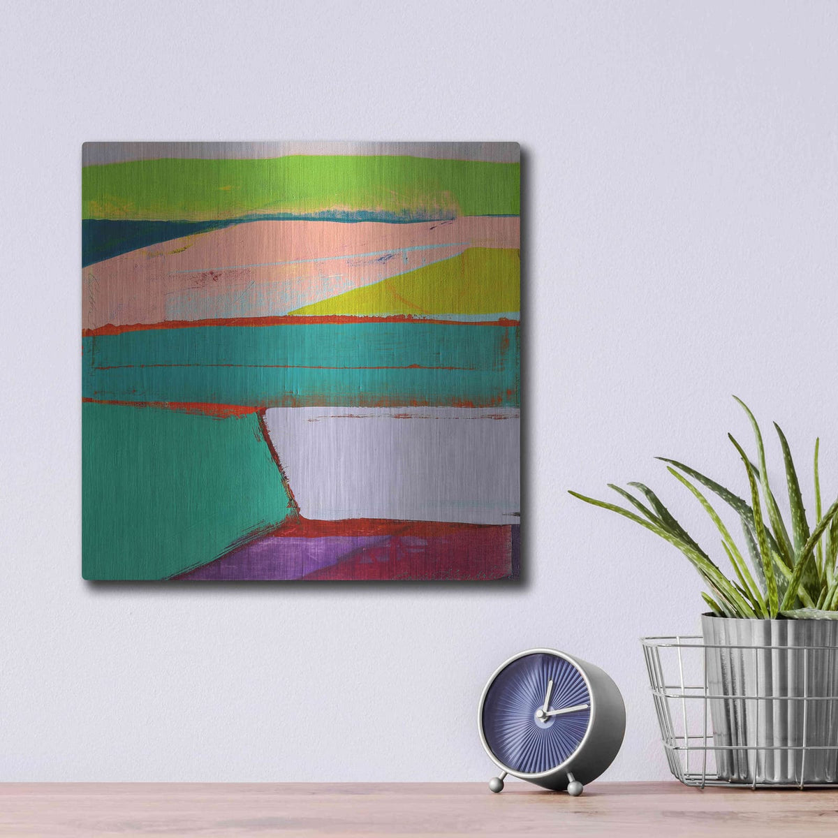 'Landscape Design No. 6' by Cathe Hendrick – Metal Wall Art, 12x12 room view