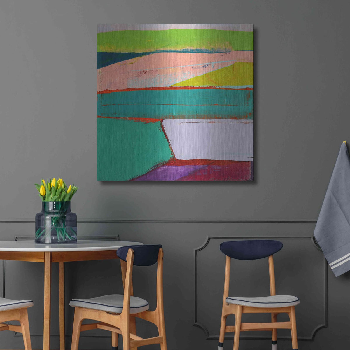 'Landscape Design No. 6' by Cathe Hendrick – Metal Wall Art, 36x36 room view