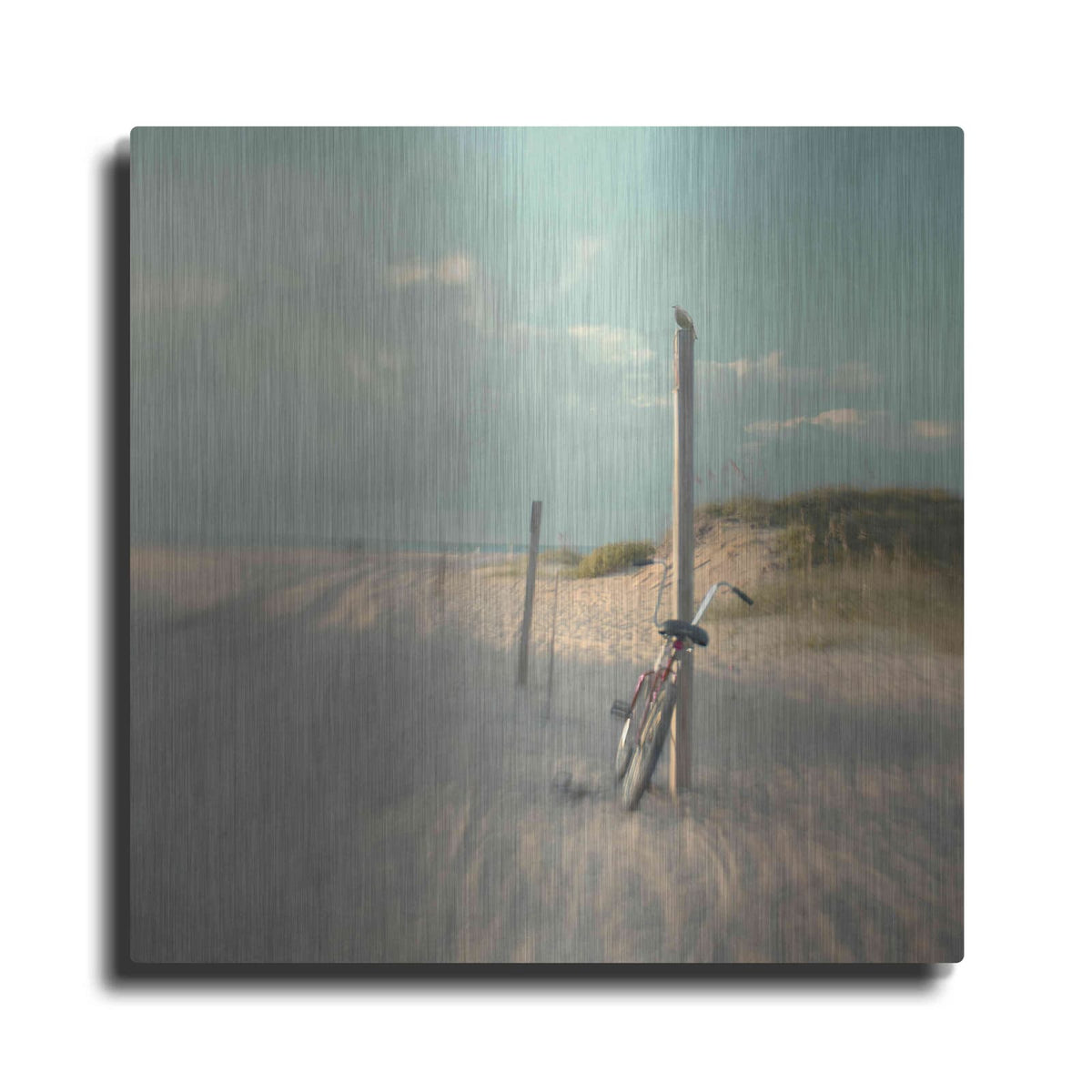 'Biking on Ocracoke' by Dawn D Hanna – Metal Wall Art