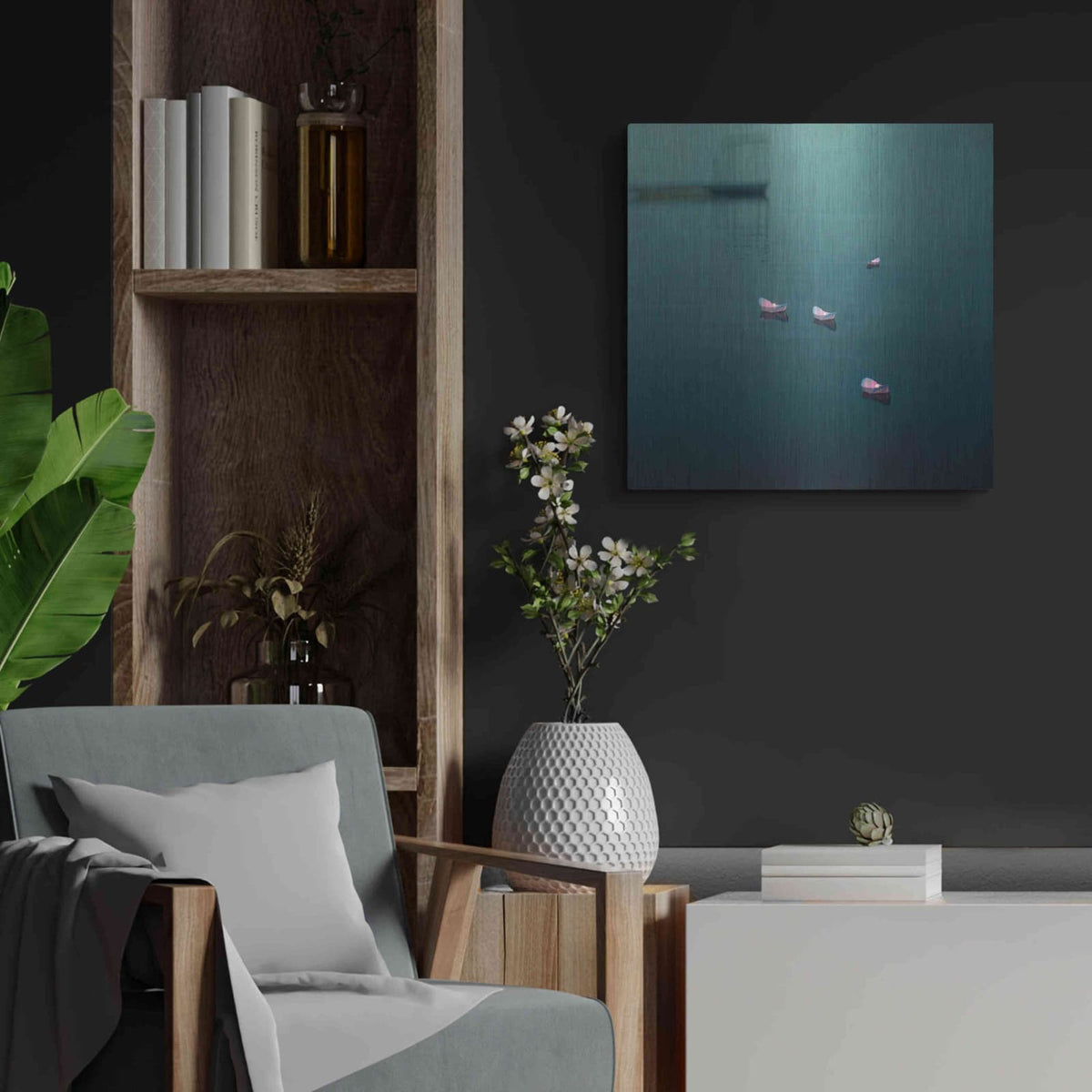 'Floating Hope' by Dawn D Hanna – Metal Wall Art, 24x24 room view