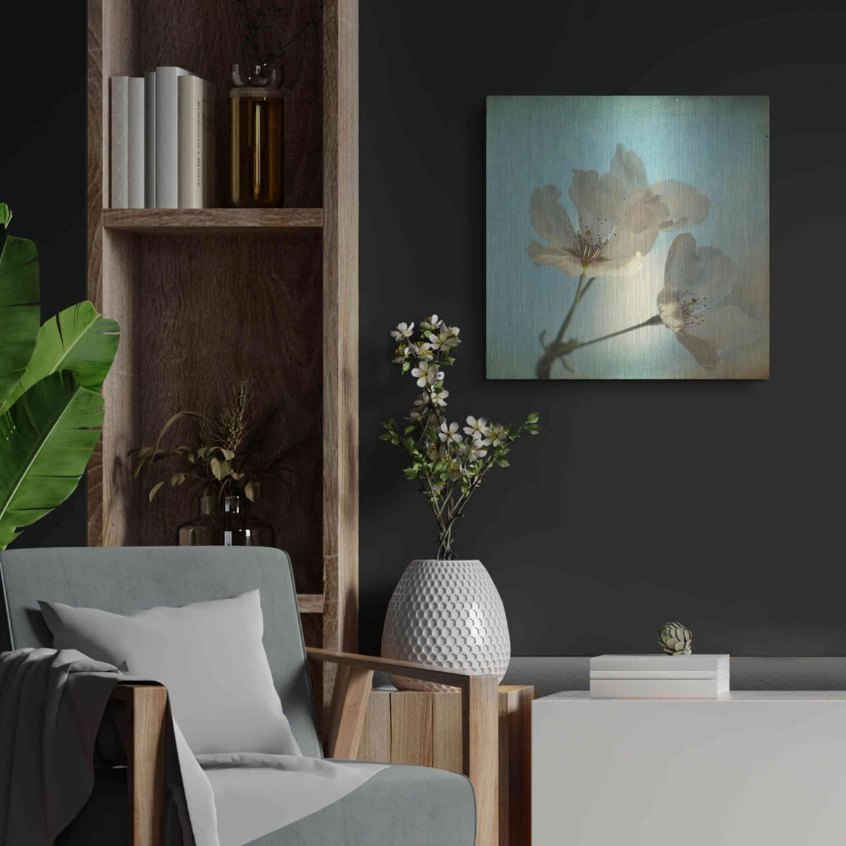'Spring Sings' by Dawn D Hanna – Metal Wall Art, 24x24 room view