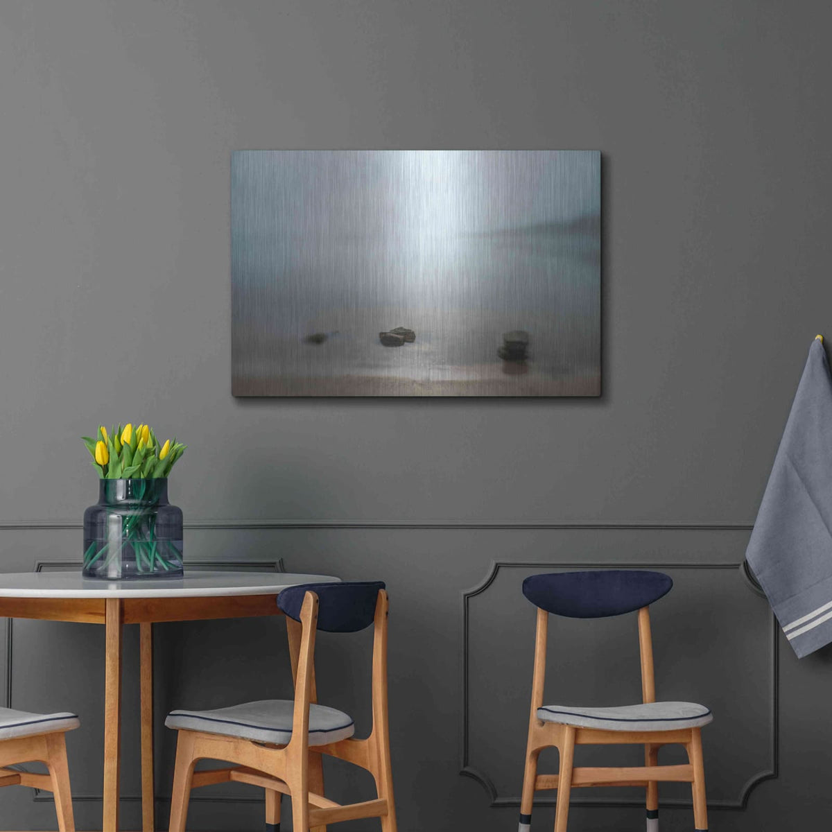 'Three Rocks' by Dawn D Hanna – Metal Wall Art, 36x24 room view