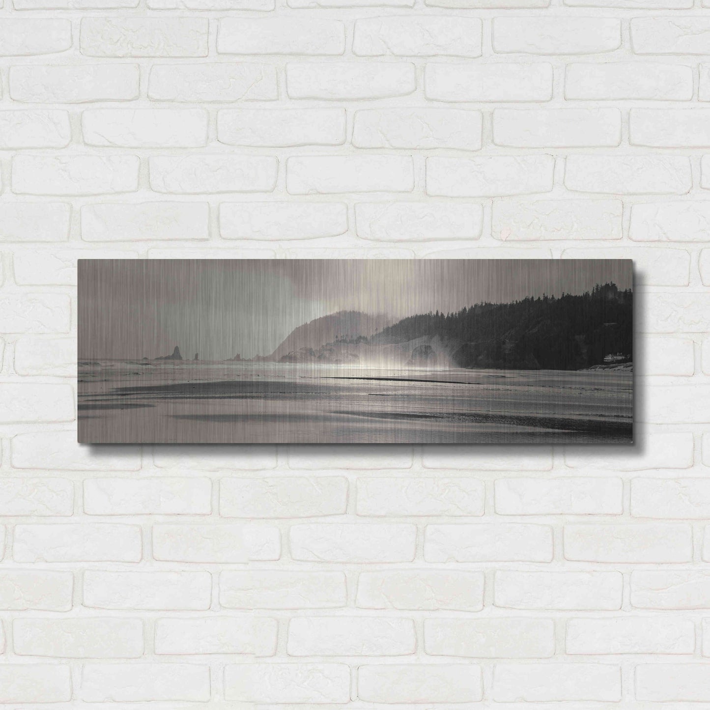 Luxe Metal Art 'Cannon Beach No. 7' by Gary Horsfall, Metal Wall Art,36x12