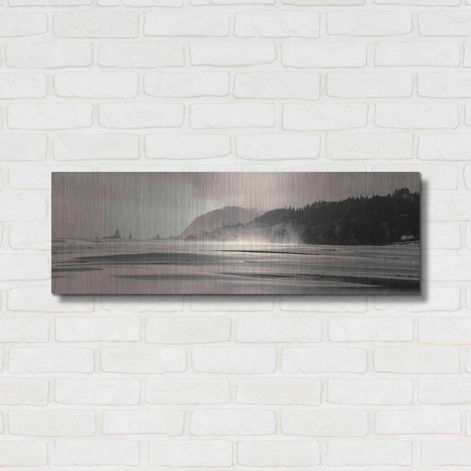 Luxe Metal Art 'Cannon Beach No. 7' by Gary Horsfall, Metal Wall Art,36x12