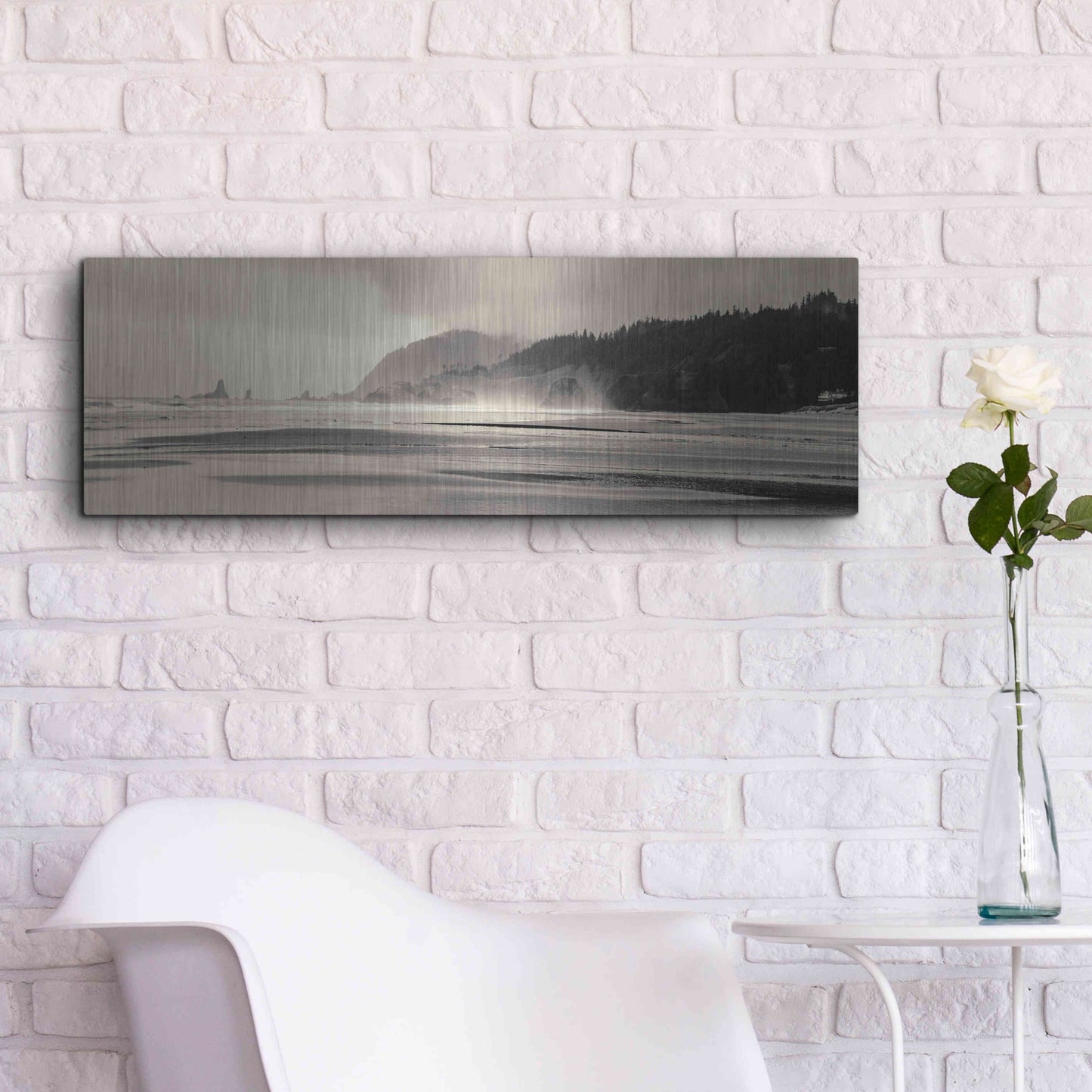 Luxe Metal Art 'Cannon Beach No. 7' by Gary Horsfall, Metal Wall Art,36x12