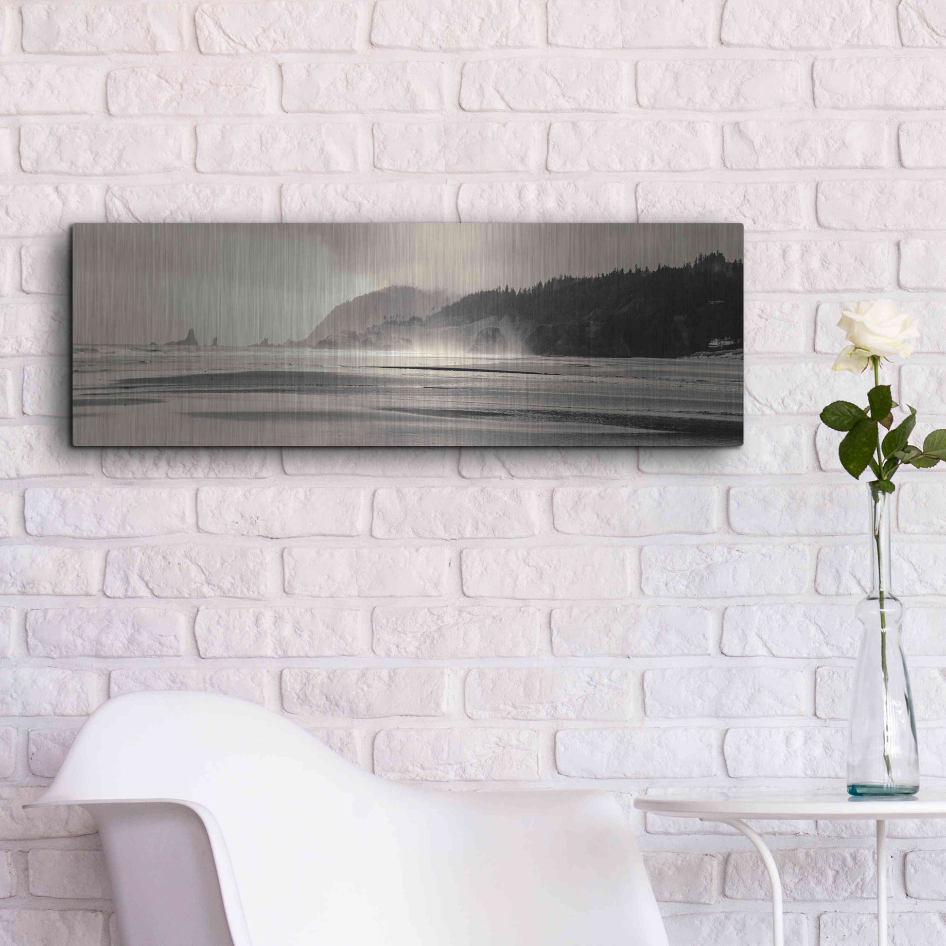 Luxe Metal Art 'Cannon Beach No. 7' by Gary Horsfall, Metal Wall Art,36x12