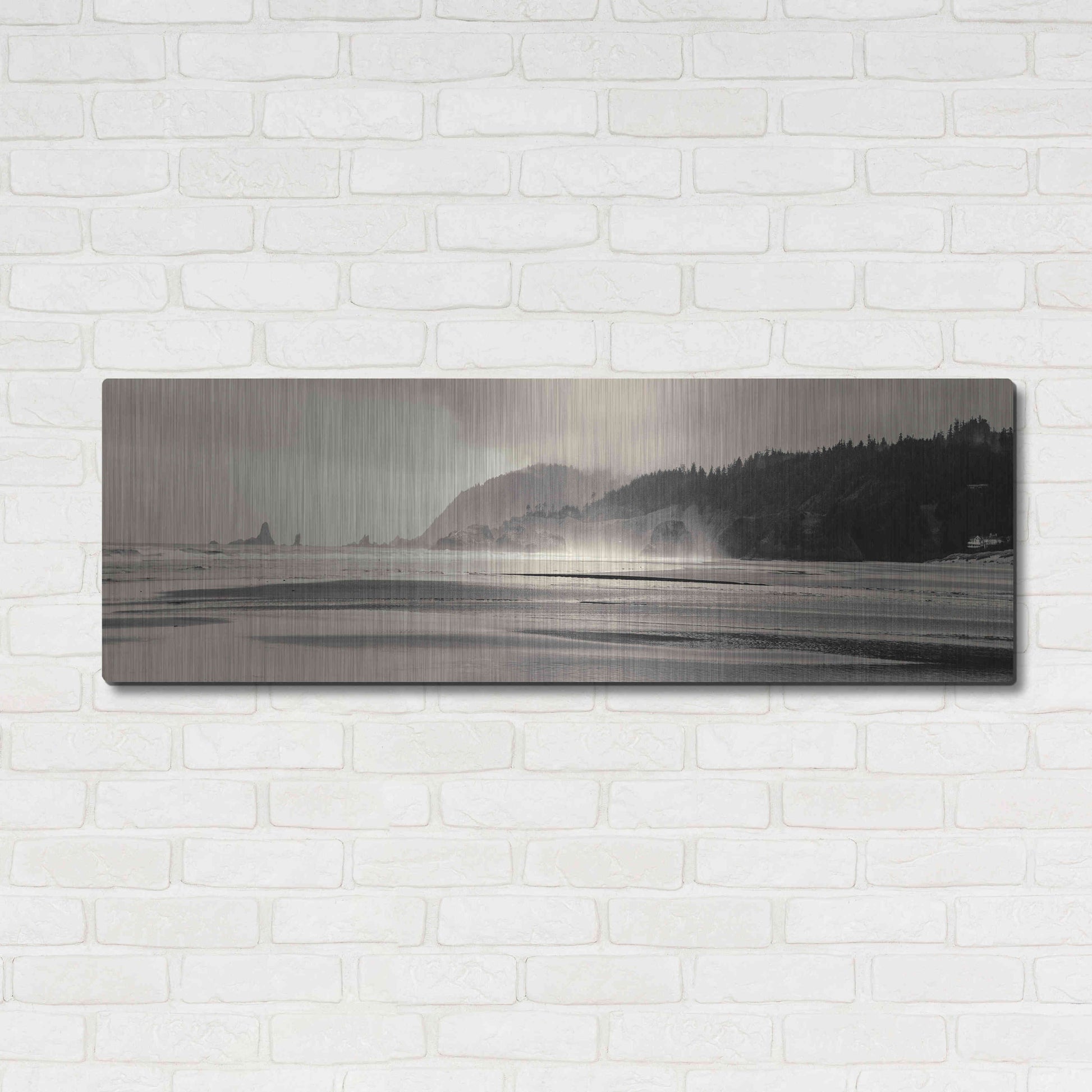 Luxe Metal Art 'Cannon Beach No. 7' by Gary Horsfall, Metal Wall Art,48x16