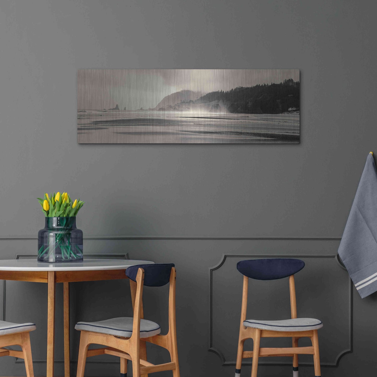 Luxe Metal Art 'Cannon Beach No. 7' by Gary Horsfall, Metal Wall Art,48x16