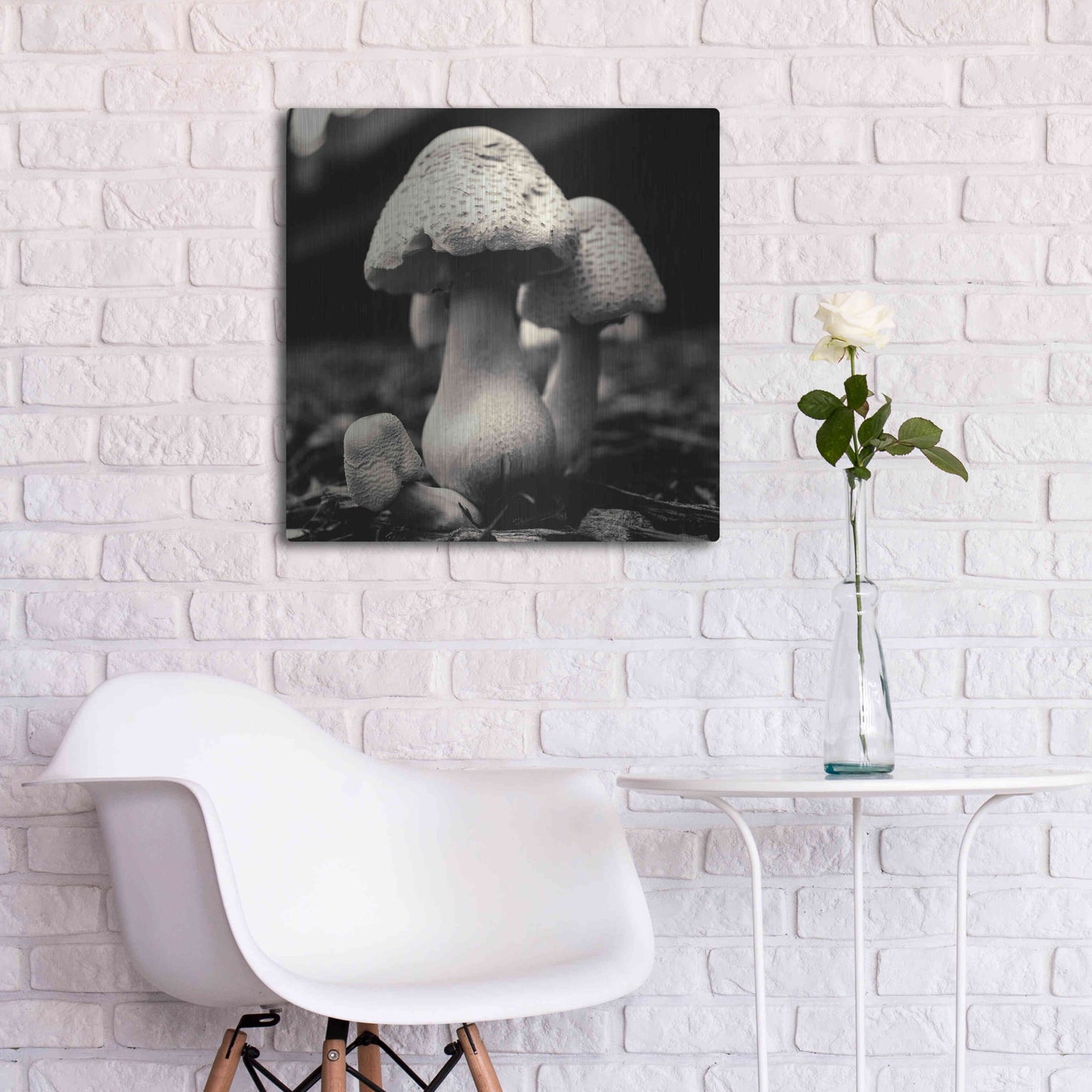 Luxe Metal Art 'Mushroom No. 3' by Gary Horsfall, Metal Wall Art,24x24