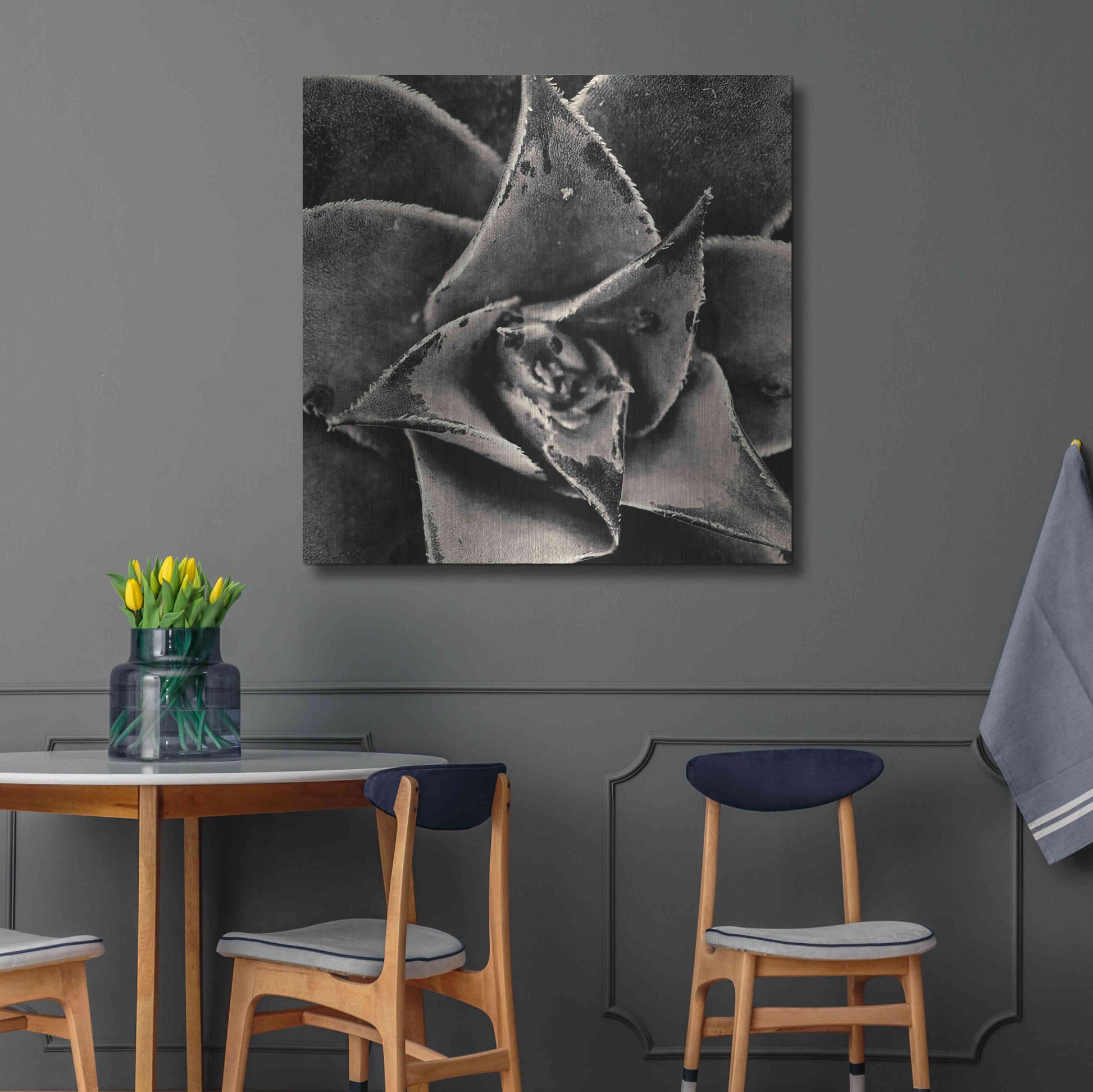 Luxe Metal Art 'Seattle Succulents' by Gary Horsfall, Metal Wall Art,36x36