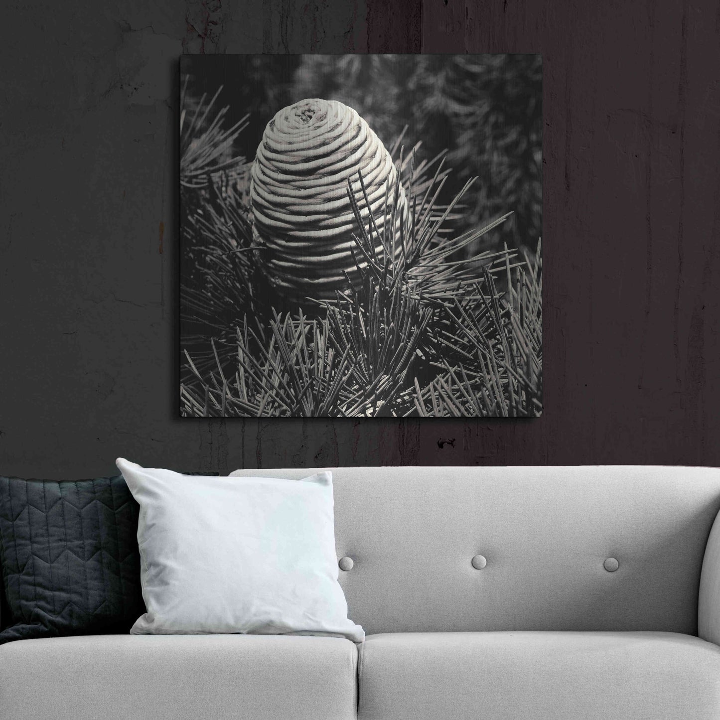 Luxe Metal Art 'Spruce Cone' by Gary Horsfall, Metal Wall Art,36x36