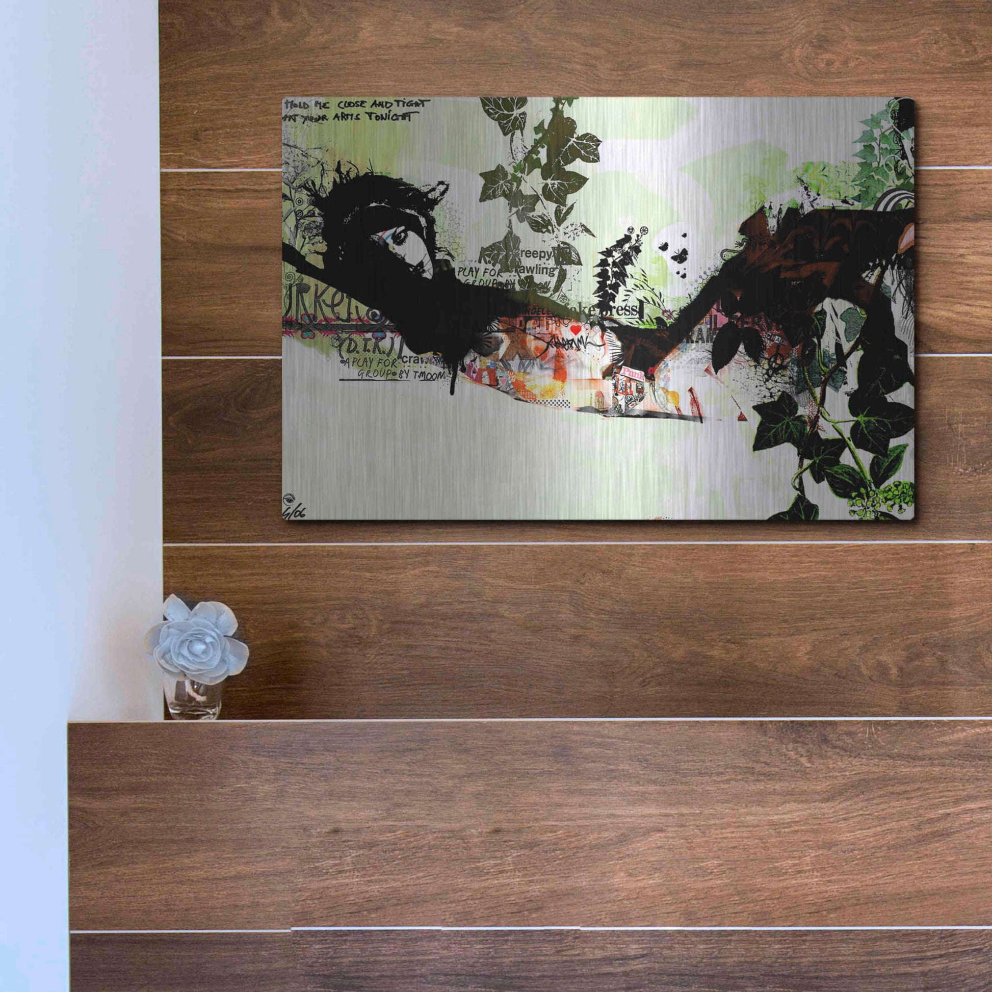 Luxe Metal Art 'Harakiri' by Giulio Lurissevich, Metal Wall Art,16x12