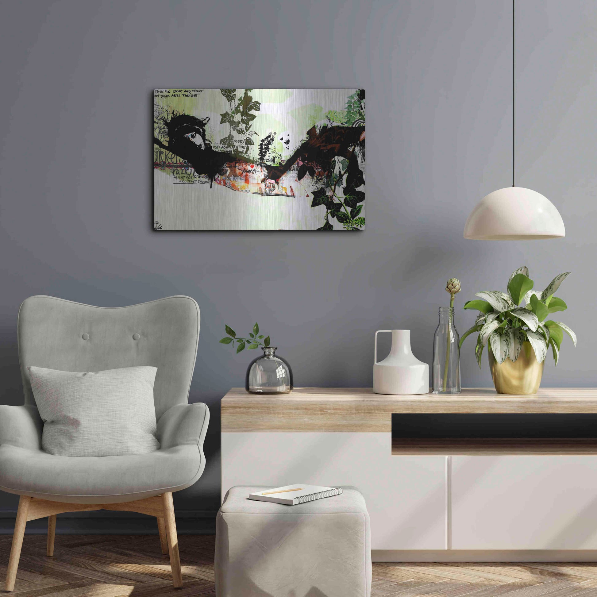 Luxe Metal Art 'Harakiri' by Giulio Lurissevich, Metal Wall Art,24x16