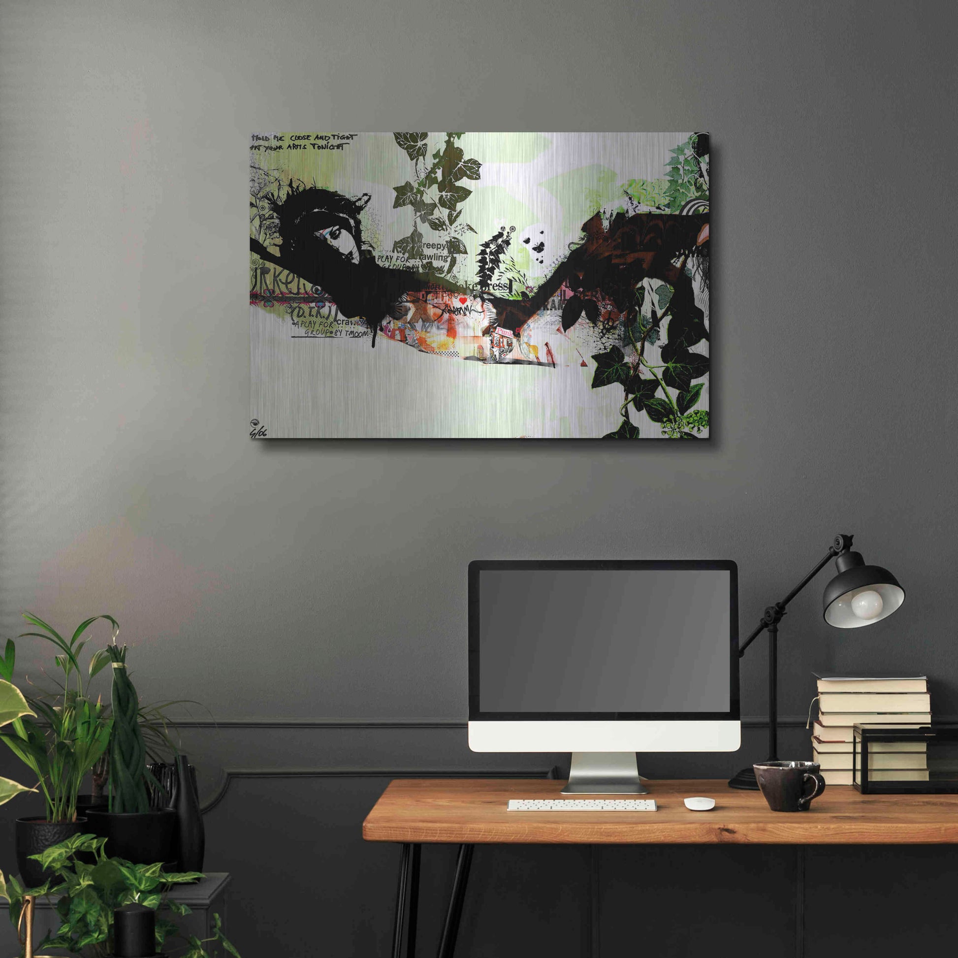 Luxe Metal Art 'Harakiri' by Giulio Lurissevich, Metal Wall Art,36x24