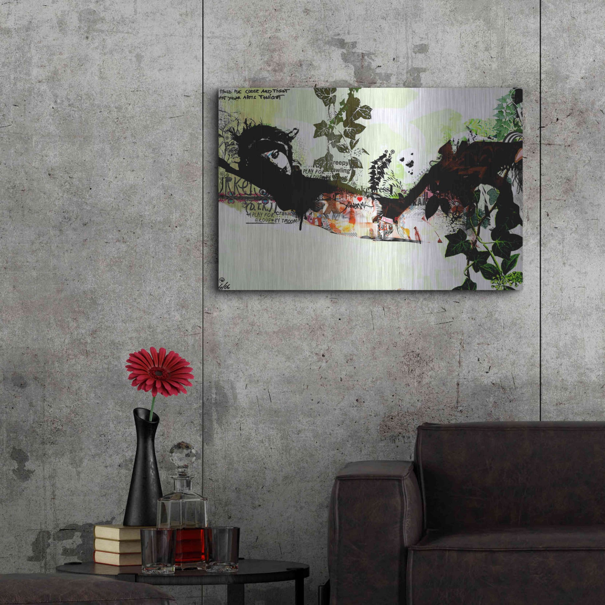 Luxe Metal Art 'Harakiri' by Giulio Lurissevich, Metal Wall Art,36x24