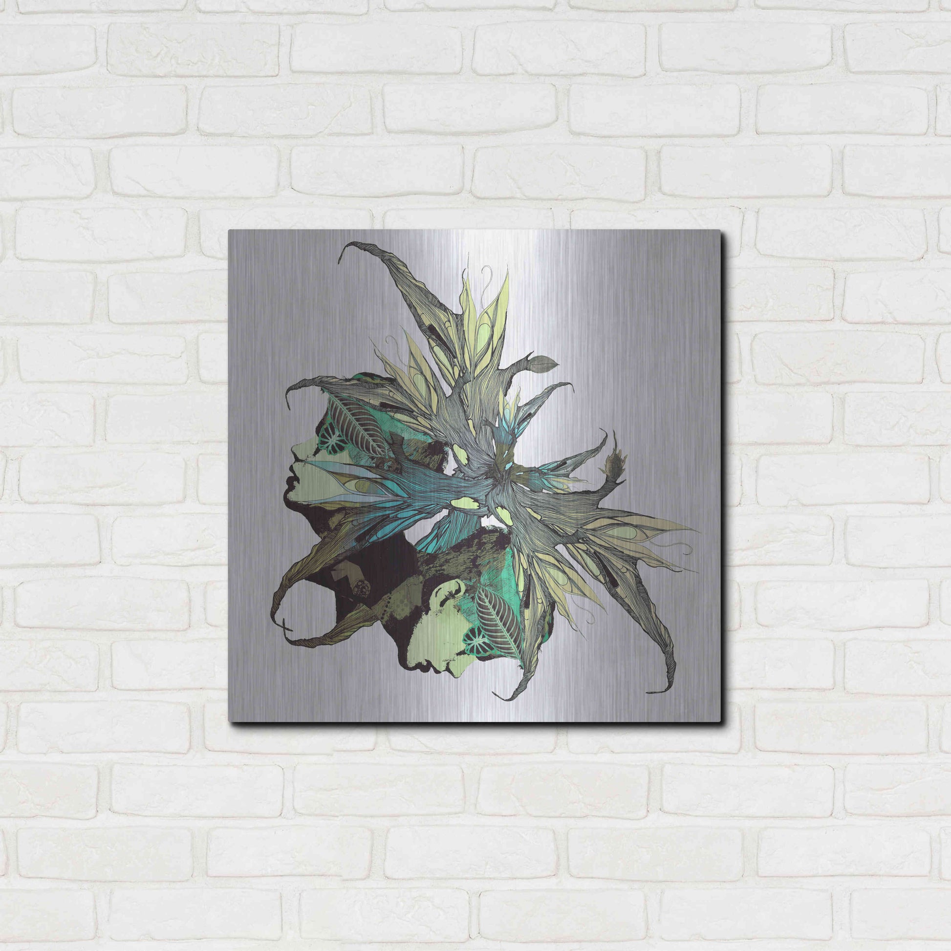 Luxe Metal Art 'Into a Trap' by Giulio Lurissevich, Metal Wall Art,24x24