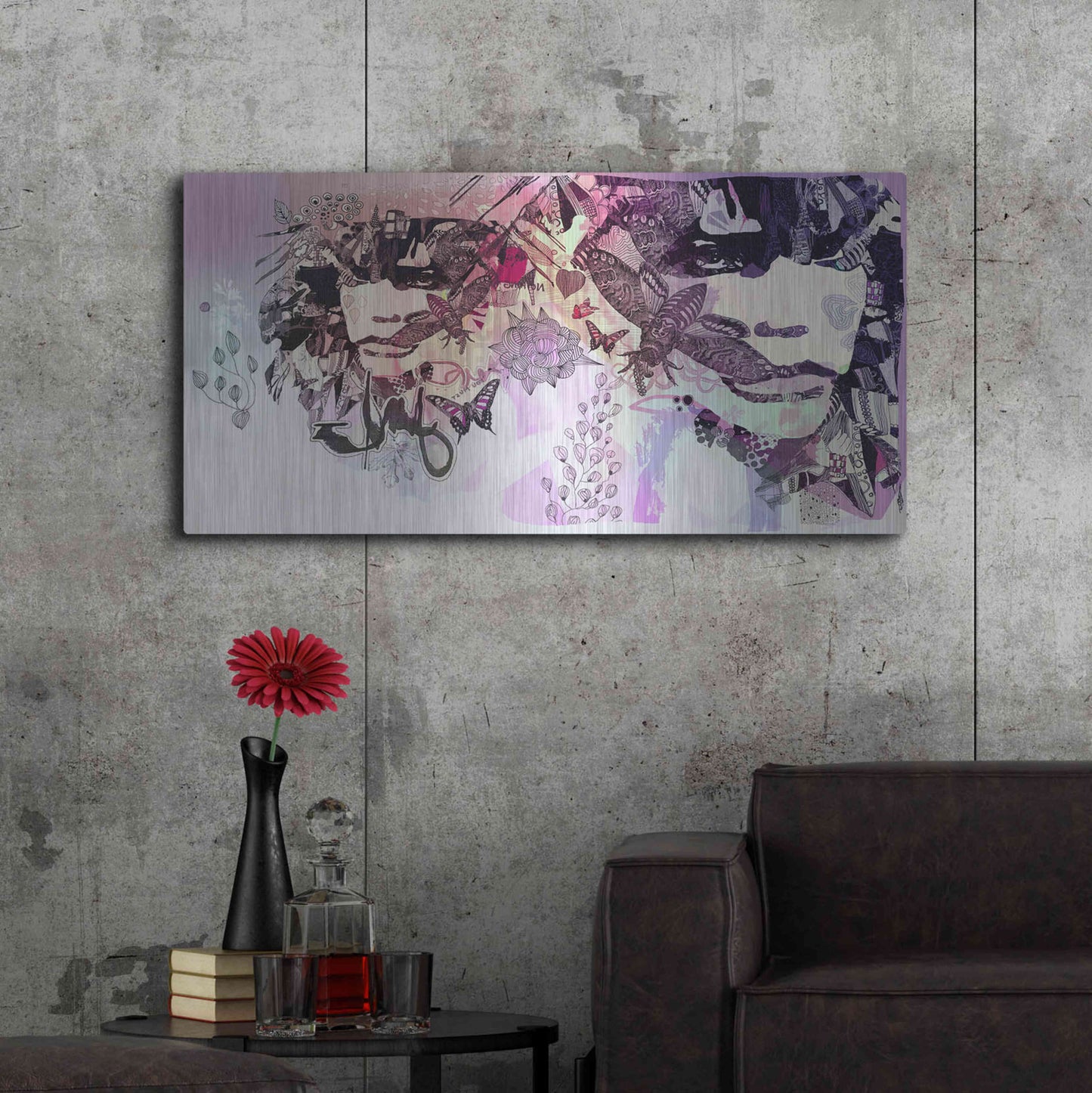 Luxe Metal Art 'Jung' by Giulio Lurissevich, Metal Wall Art,48x24