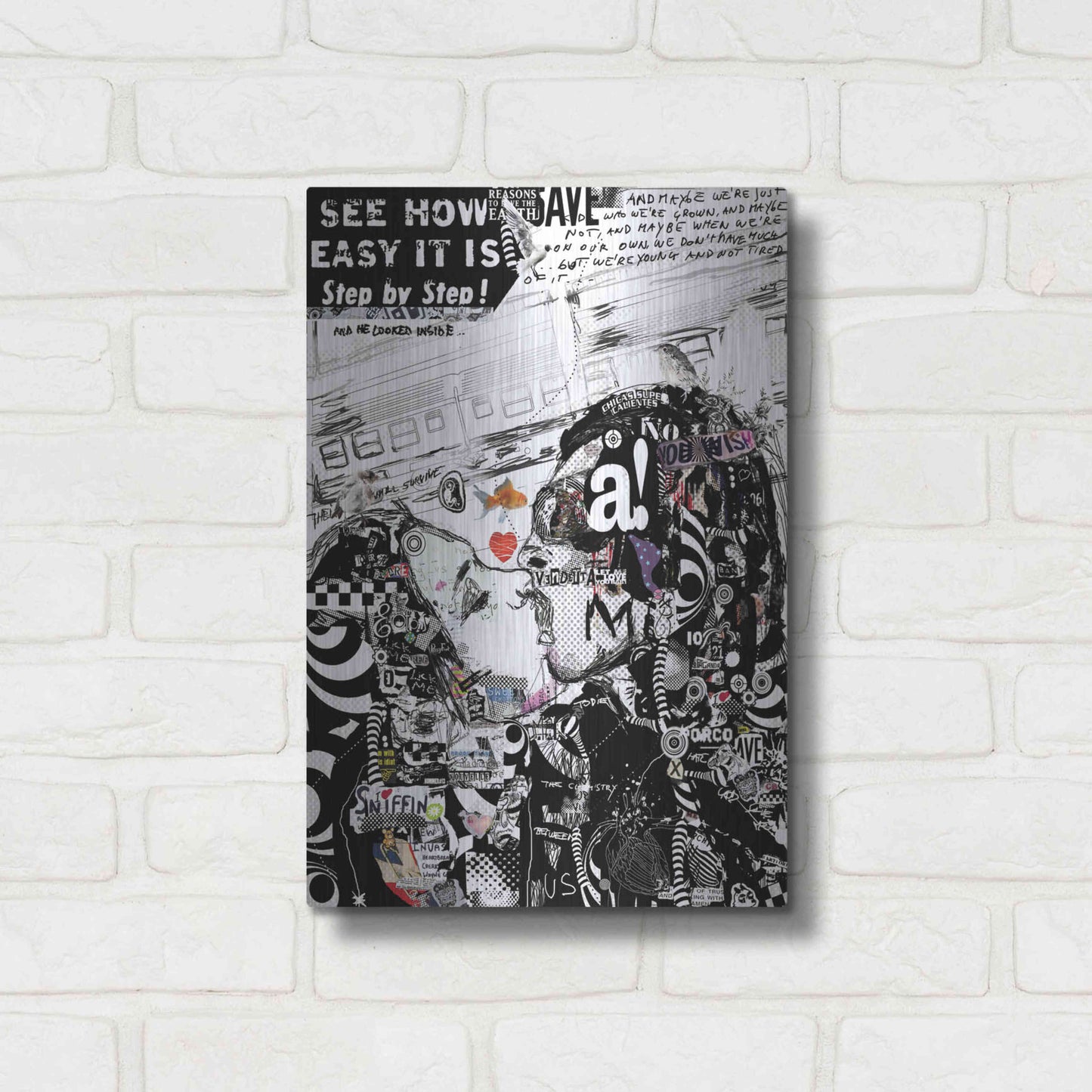 Luxe Metal Art 'The Chemistry Between Us' by Giulio Lurissevich, Metal Wall Art,12x16