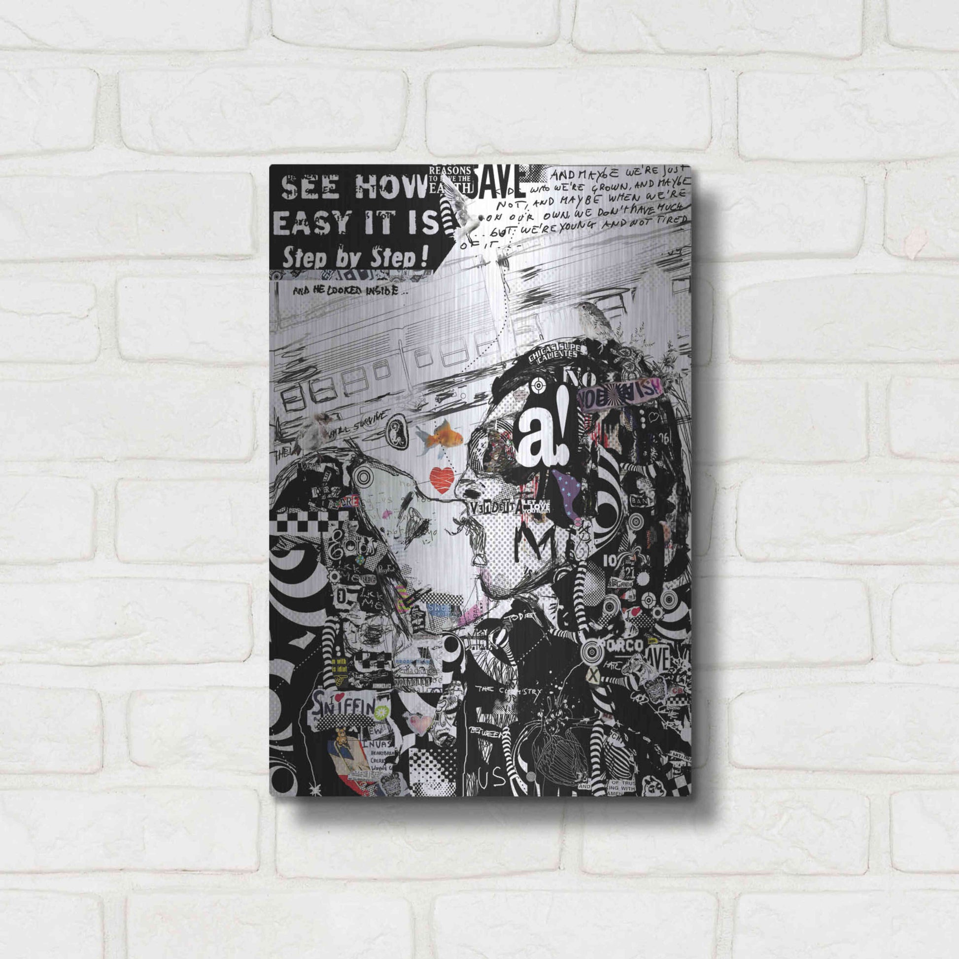 Luxe Metal Art 'The Chemistry Between Us' by Giulio Lurissevich, Metal Wall Art,12x16