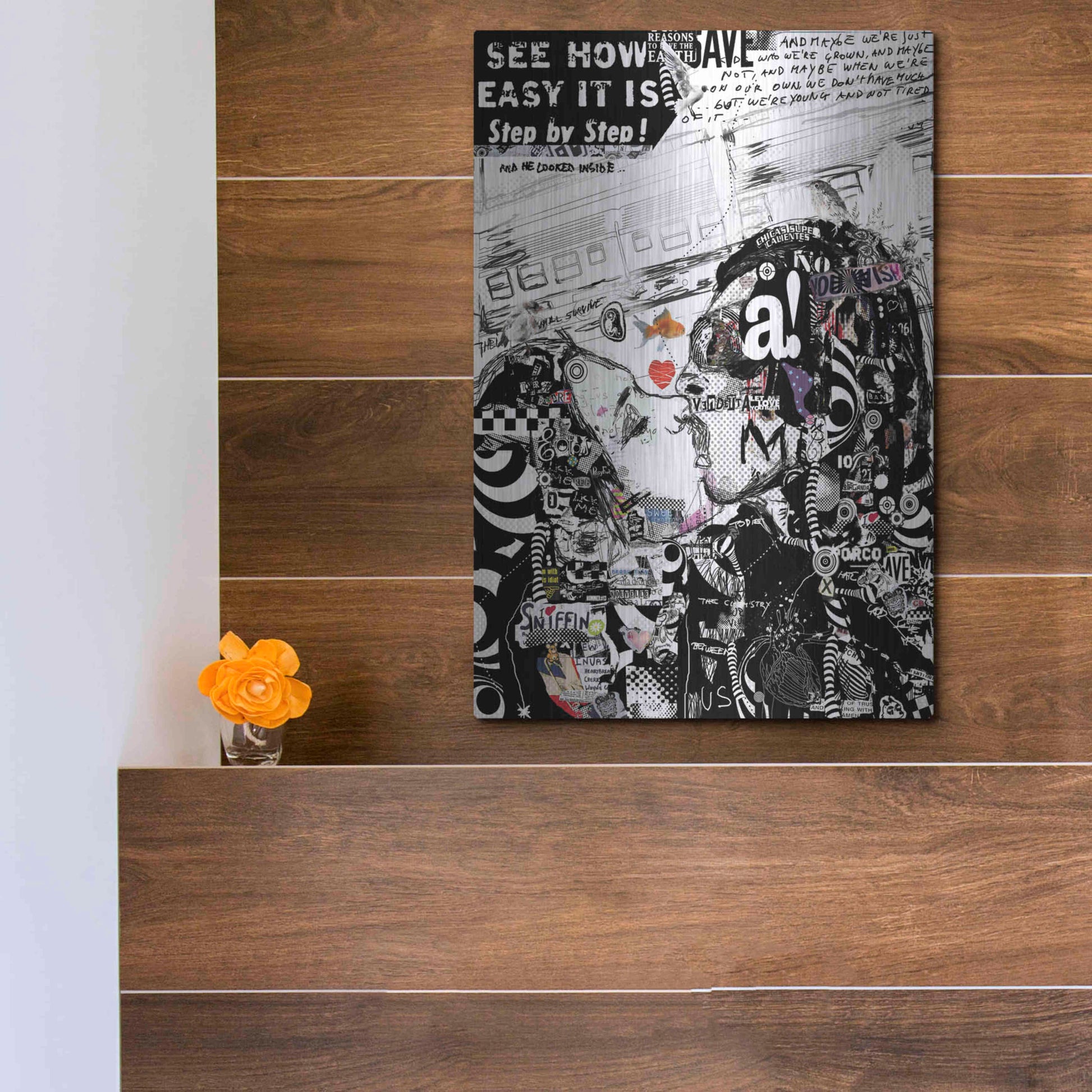 Luxe Metal Art 'The Chemistry Between Us' by Giulio Lurissevich, Metal Wall Art,12x16