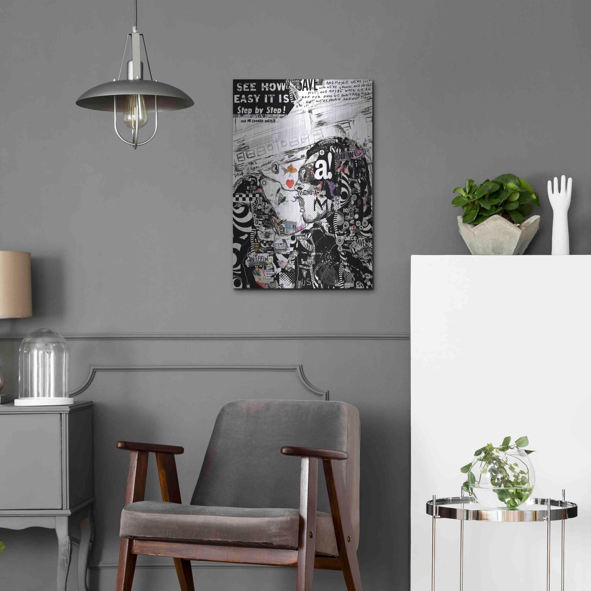 Luxe Metal Art 'The Chemistry Between Us' by Giulio Lurissevich, Metal Wall Art,16x24