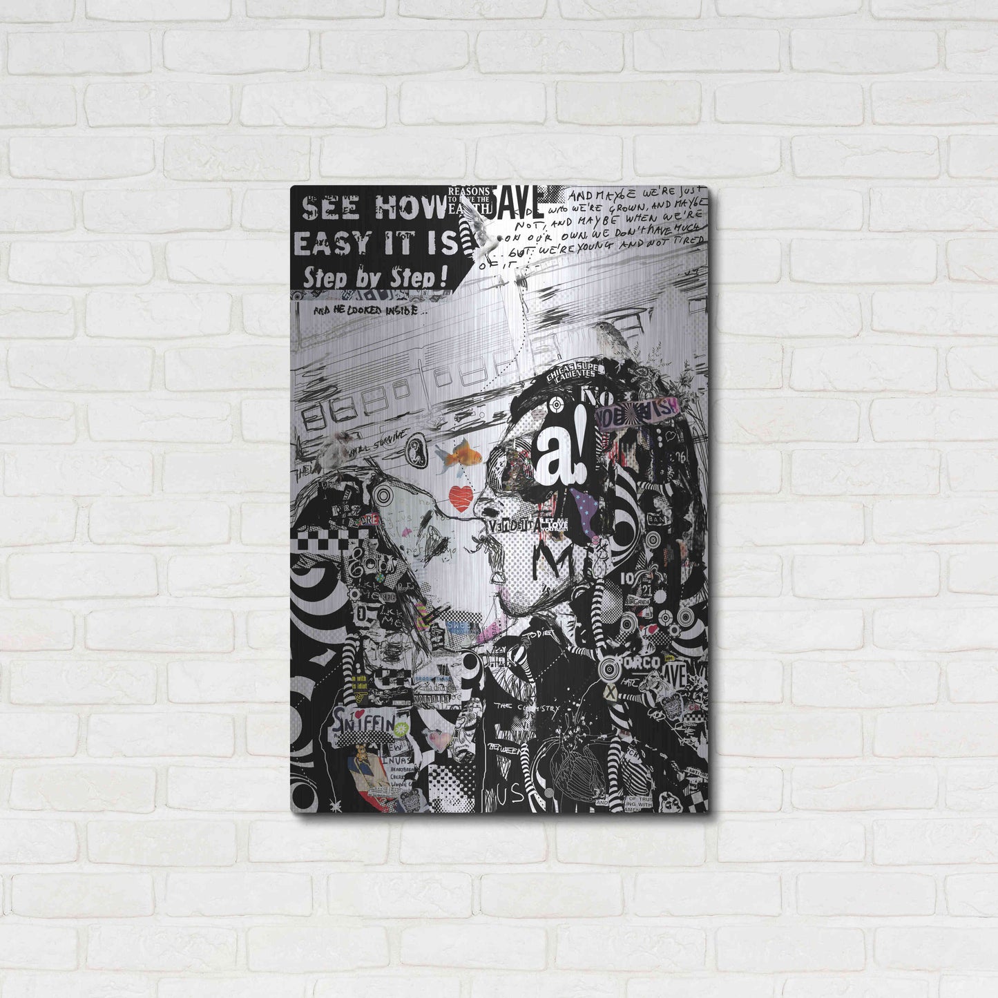 Luxe Metal Art 'The Chemistry Between Us' by Giulio Lurissevich, Metal Wall Art,24x36