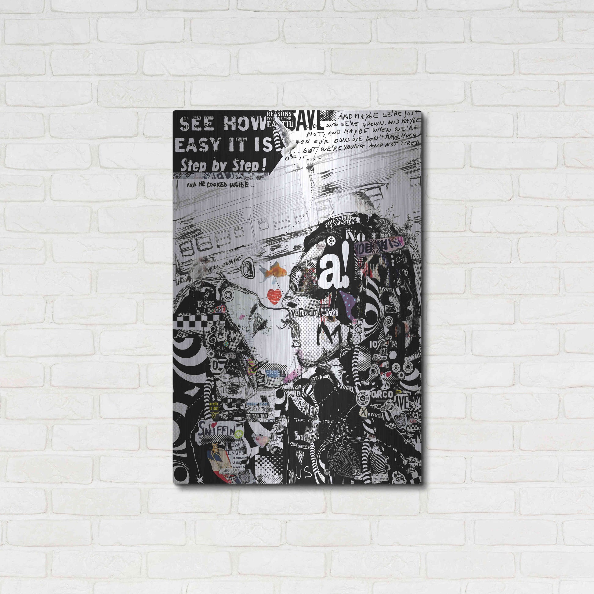 Luxe Metal Art 'The Chemistry Between Us' by Giulio Lurissevich, Metal Wall Art,24x36