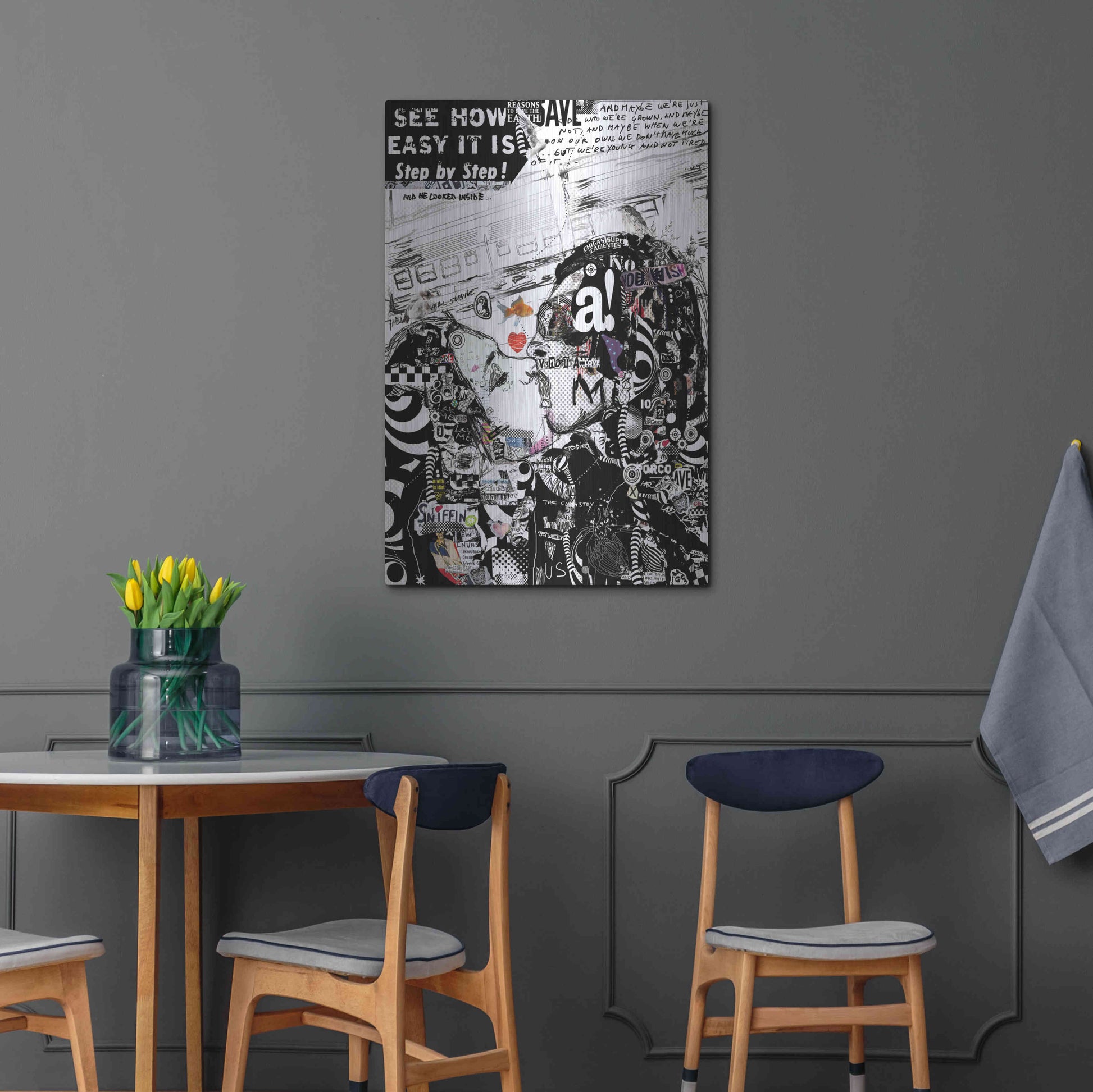 Luxe Metal Art 'The Chemistry Between Us' by Giulio Lurissevich, Metal Wall Art,24x36