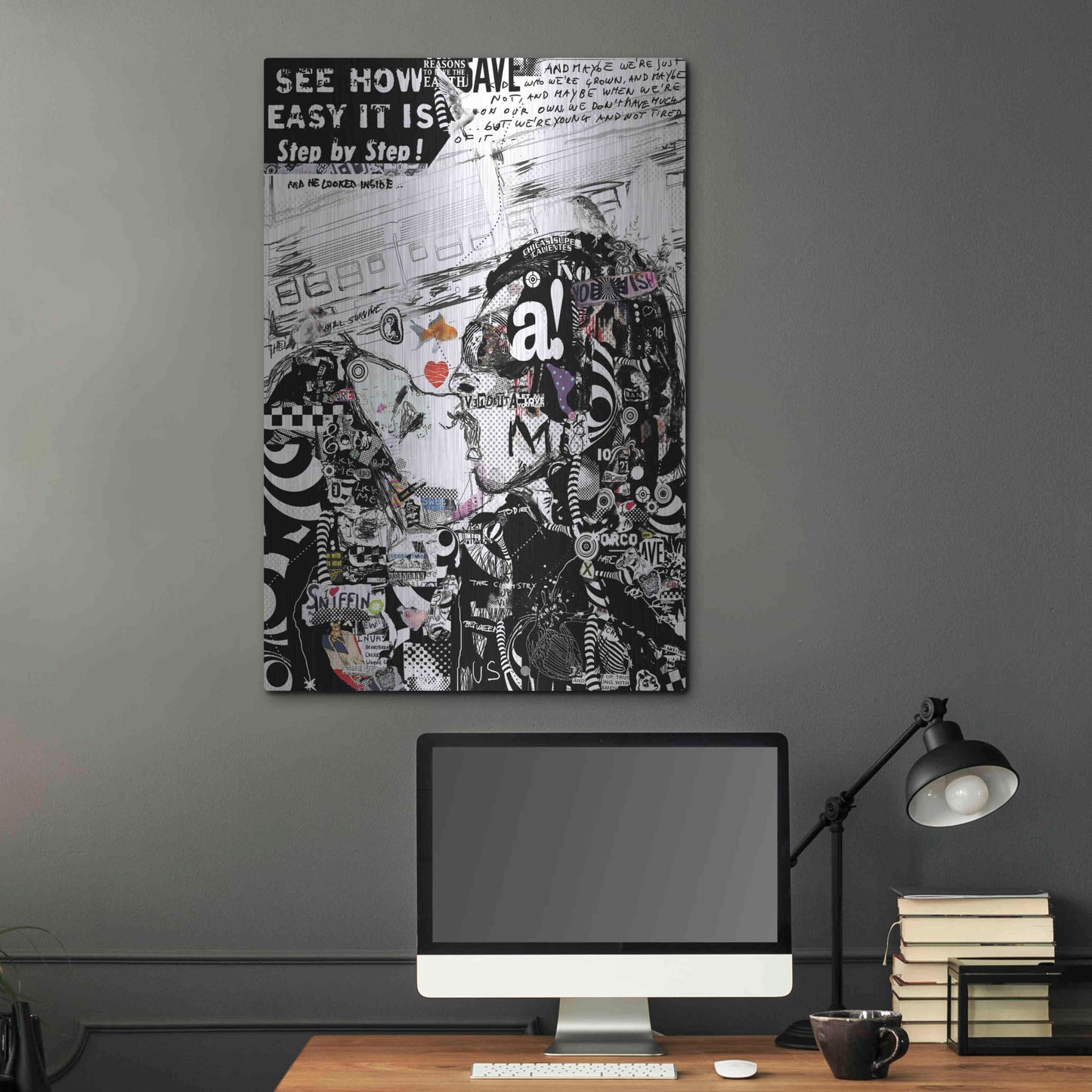 Luxe Metal Art 'The Chemistry Between Us' by Giulio Lurissevich, Metal Wall Art,24x36